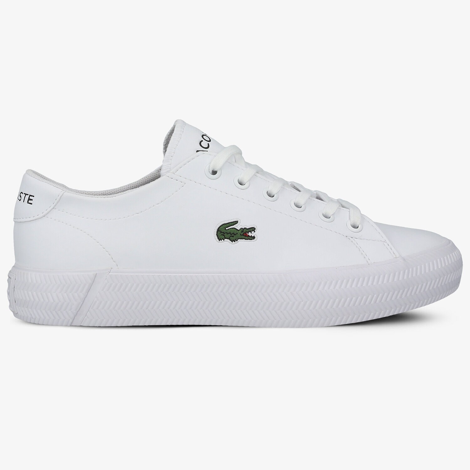 Buty sneakersy dla dzieci LACOSTE GRIPSHOT 0120 2 CUJ 740CUJ000621G BIAŁY