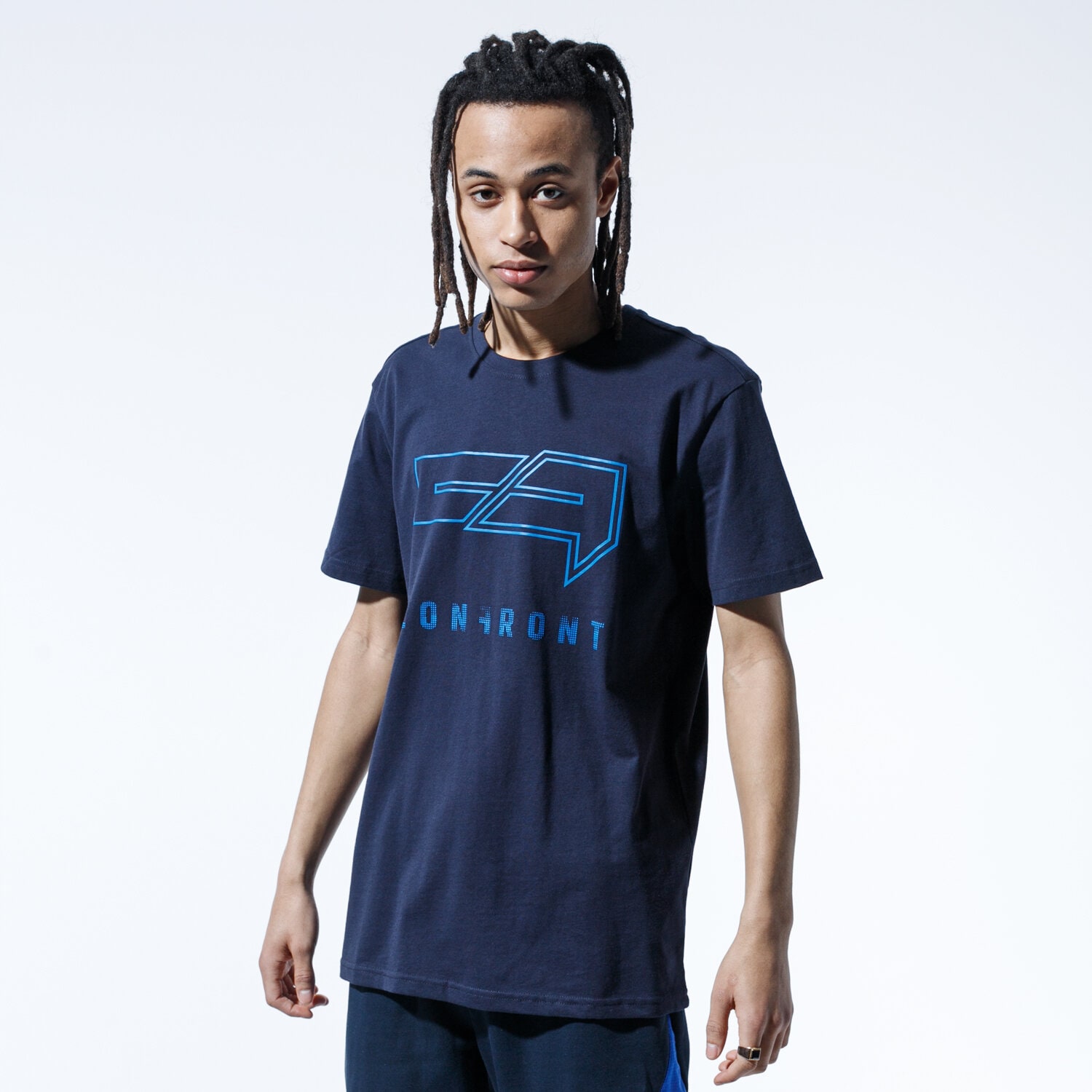 Koszulka, t-shirt sportowy męski CONFRONT T-SHIRT MARTELL CF120TSM58002 GRANATOWY