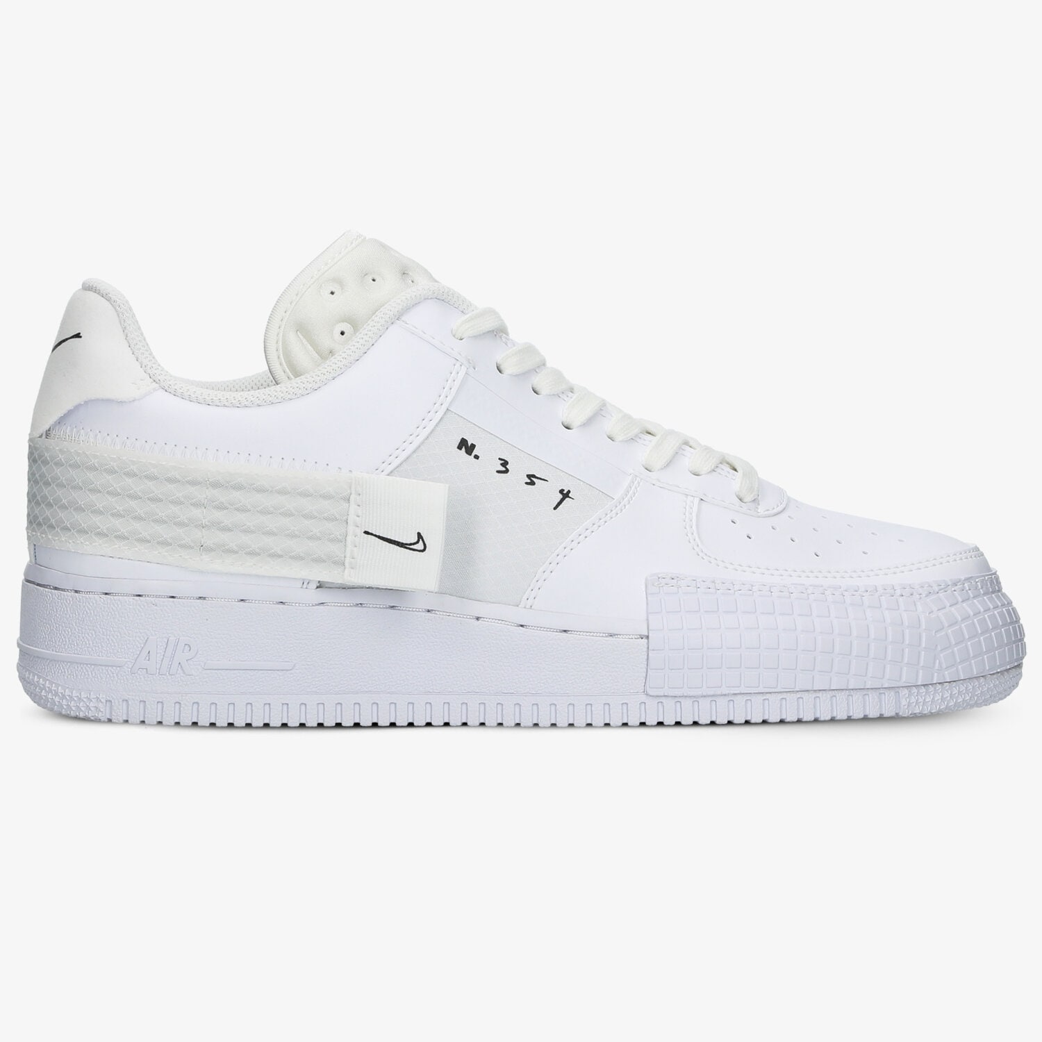 Buty sneakersy męskie NIKE AIR FORCE 1 TYPE CQ2344-101 BIAŁY