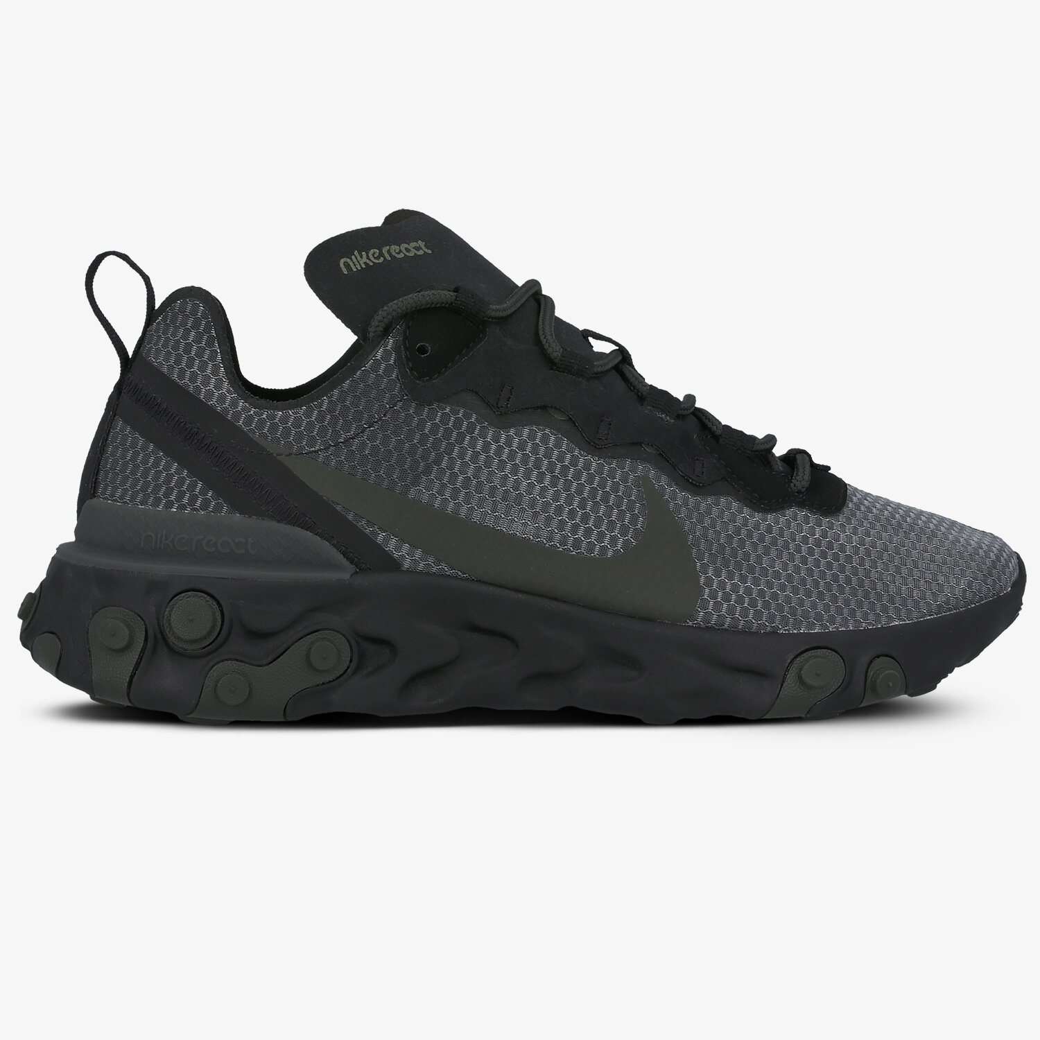 Buty sneakersy męskie NIKE REACT ELEMENT 55 BQ6166-010 CZARNY