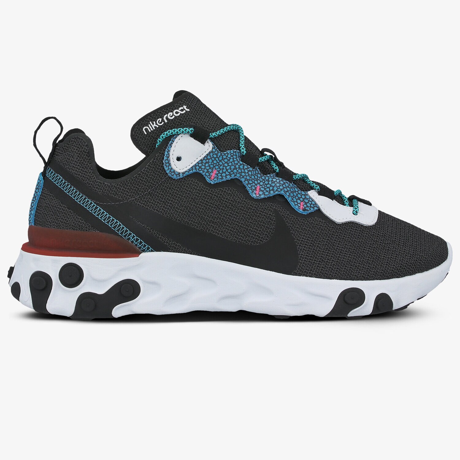 Buty sneakersy męskie NIKE REACT ELEMENT 55 SE CD2153-001 CZARNY