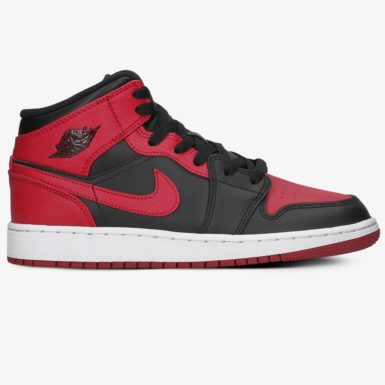Buty sneakersy dla dzieci AIR JORDAN 1 MID  554725-074 CZERWONY