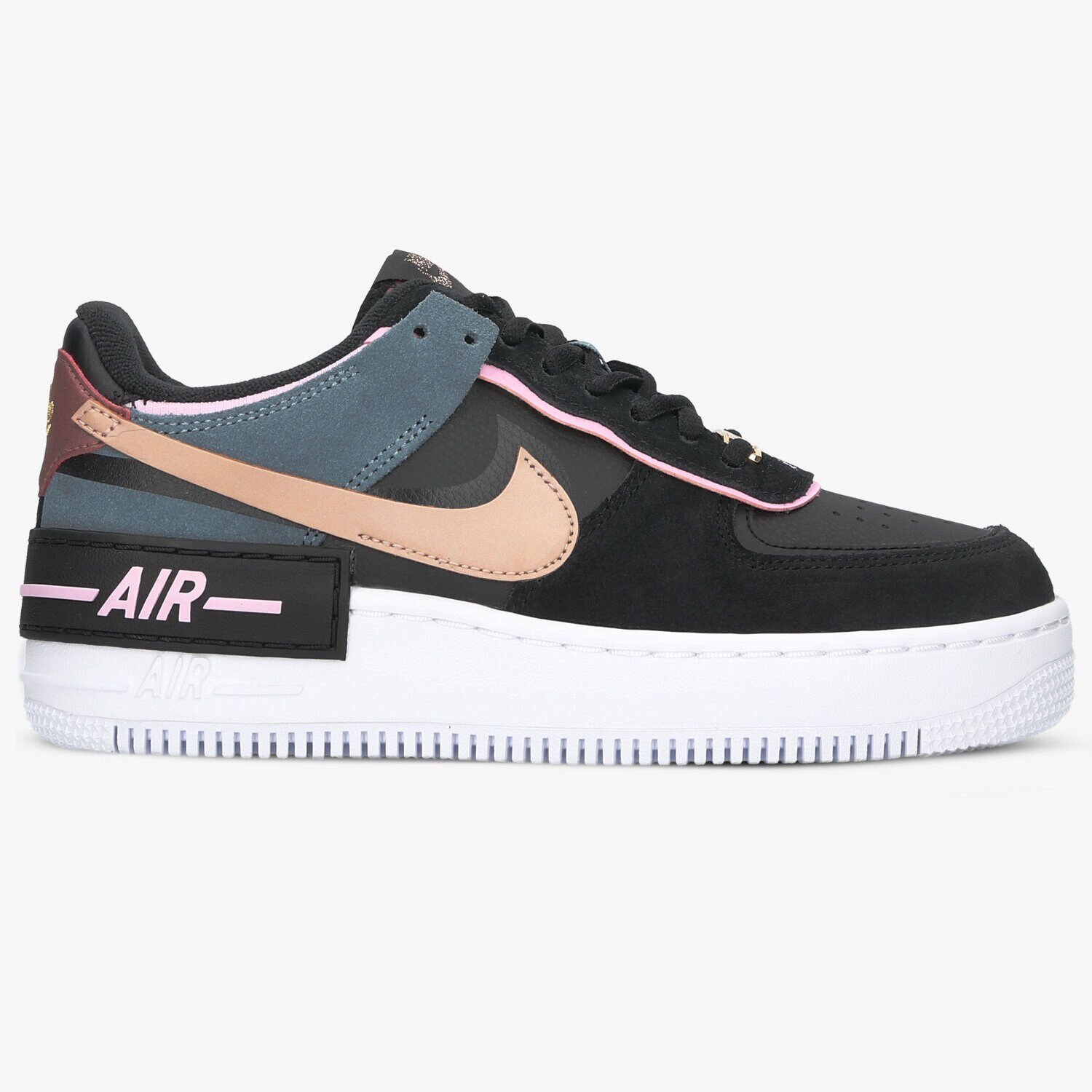 Buty sneakersy damskie NIKE AIR FORCE 1 SHADOW CU5315-001 MULTICOLOR
