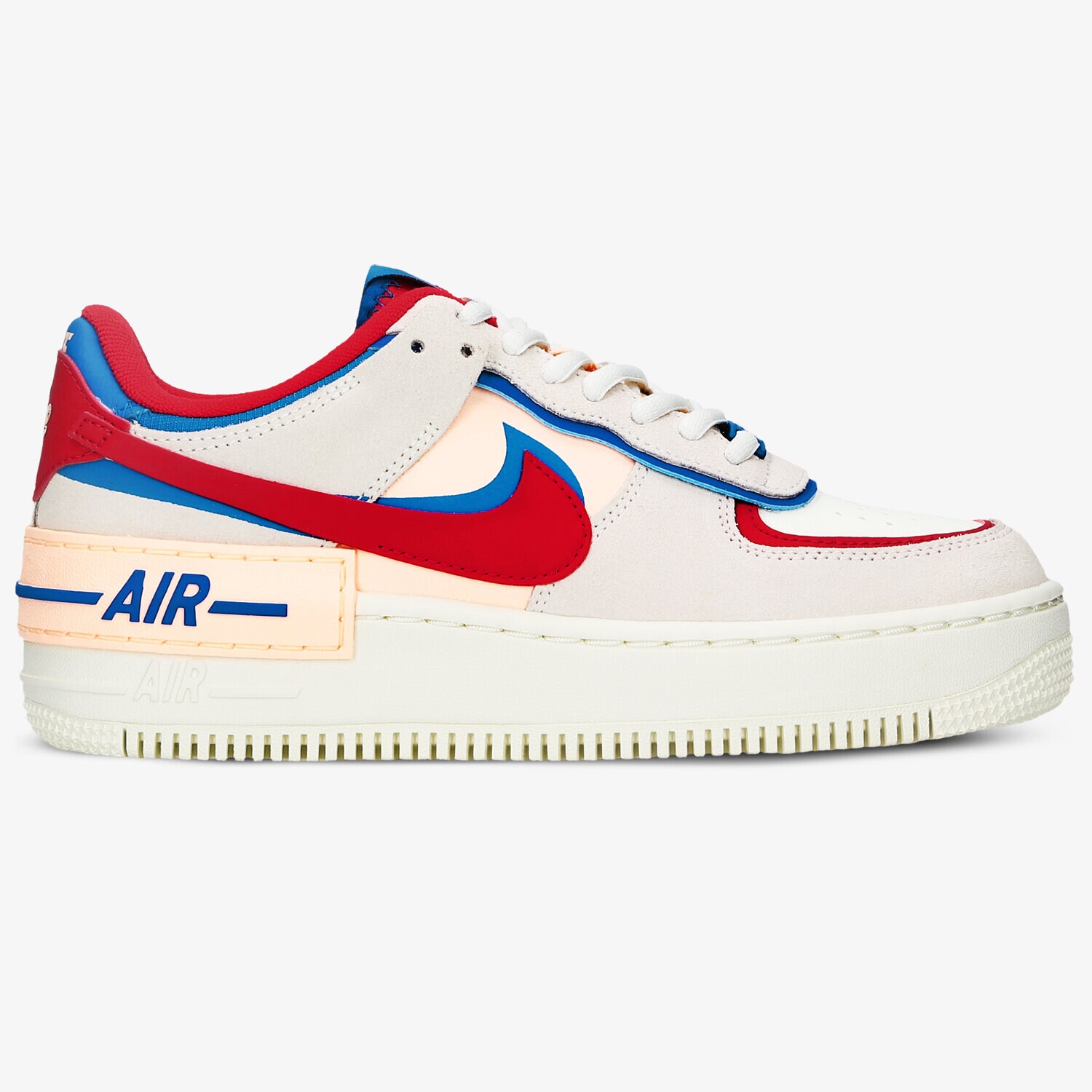 Buty sneakersy damskie NIKE AIR FORCE 1 SHADOW CU8591-100 MULTICOLOR