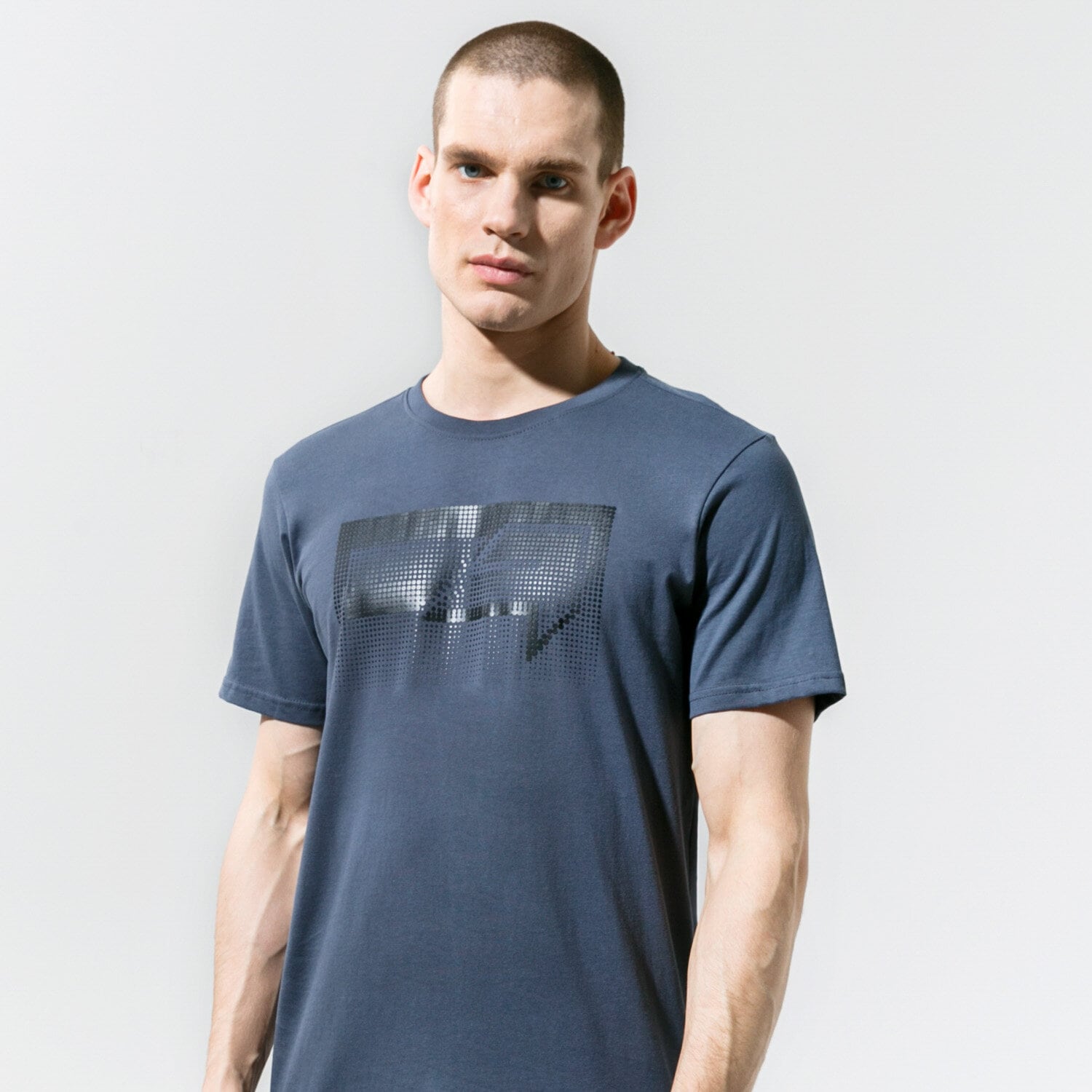 Koszulka, t-shirt sportowy męski CONFRONT T-SHIRT LOGO BUBBLE CF320TSM69002 SZARY