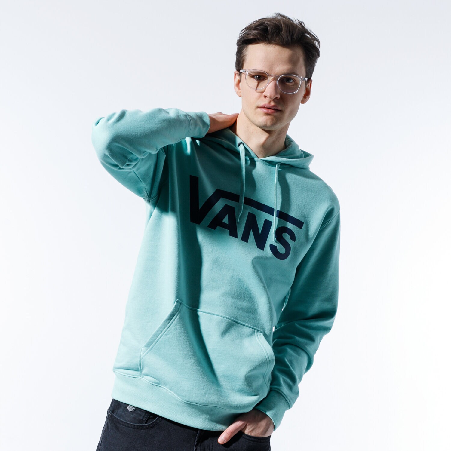 Bluza męska VANS BLUZA Z KAPTUREM VANS CLASSIC PO HOODIE II VN0A456BYJC1 ZIELONY