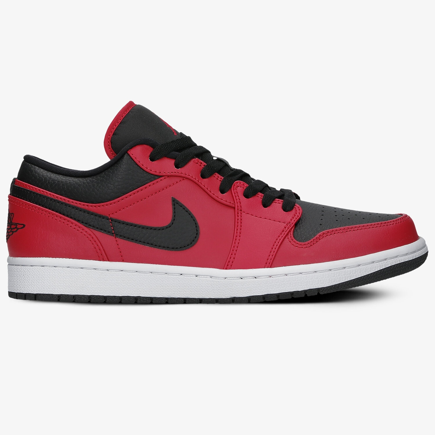 Buty sneakersy męskie AIR JORDAN 1 LOW 553558-605 CZERWONY