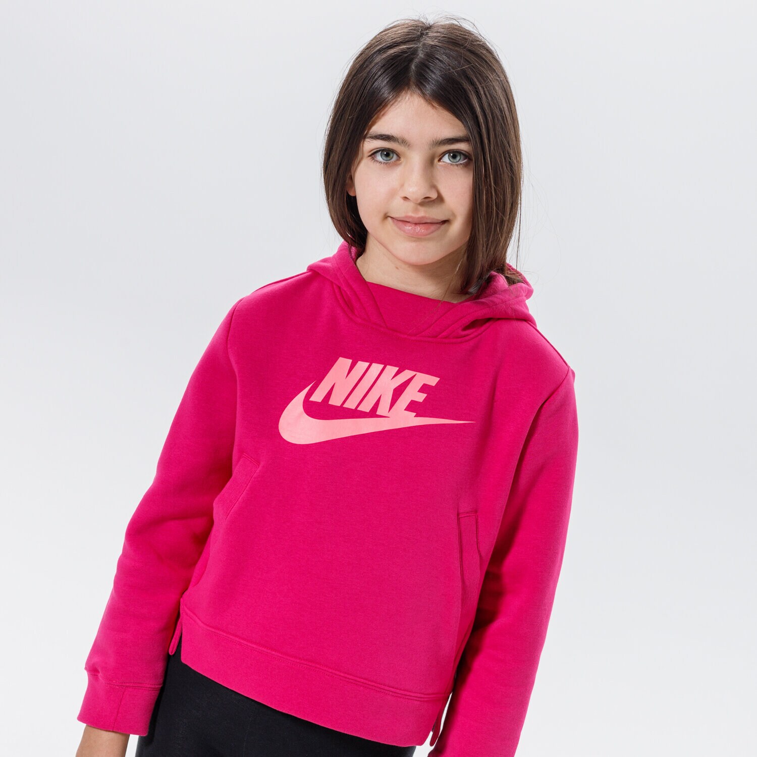 Sportowa bluza dziecięca NIKE BLUZA Z KAPTUREM SPORTSWEAR GIRL DA5157-615 RÓŻOWY