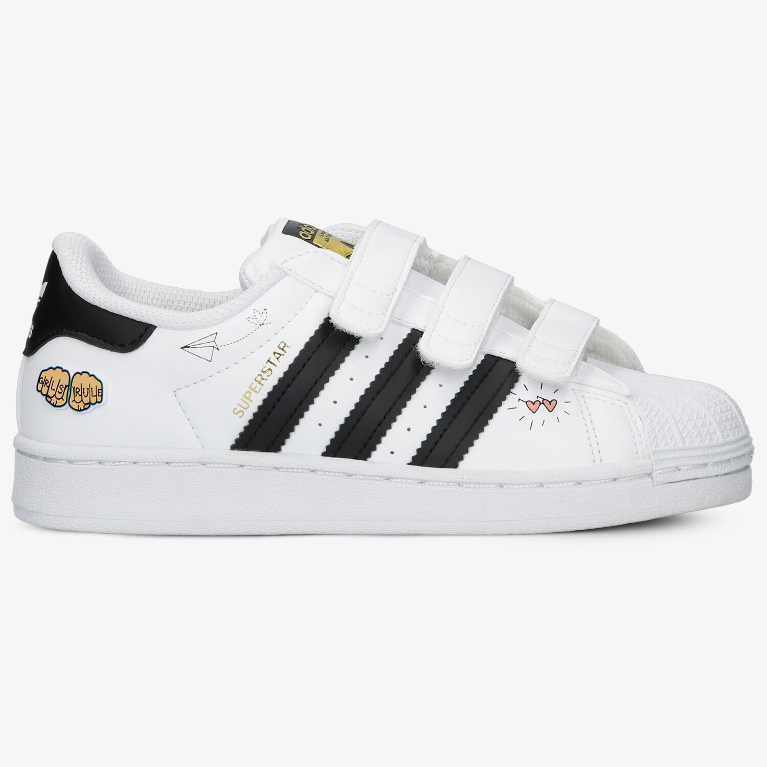 Buty sneakersy dla dzieci ADIDAS SUPERSTAR CF C FZ0615 BIAŁY