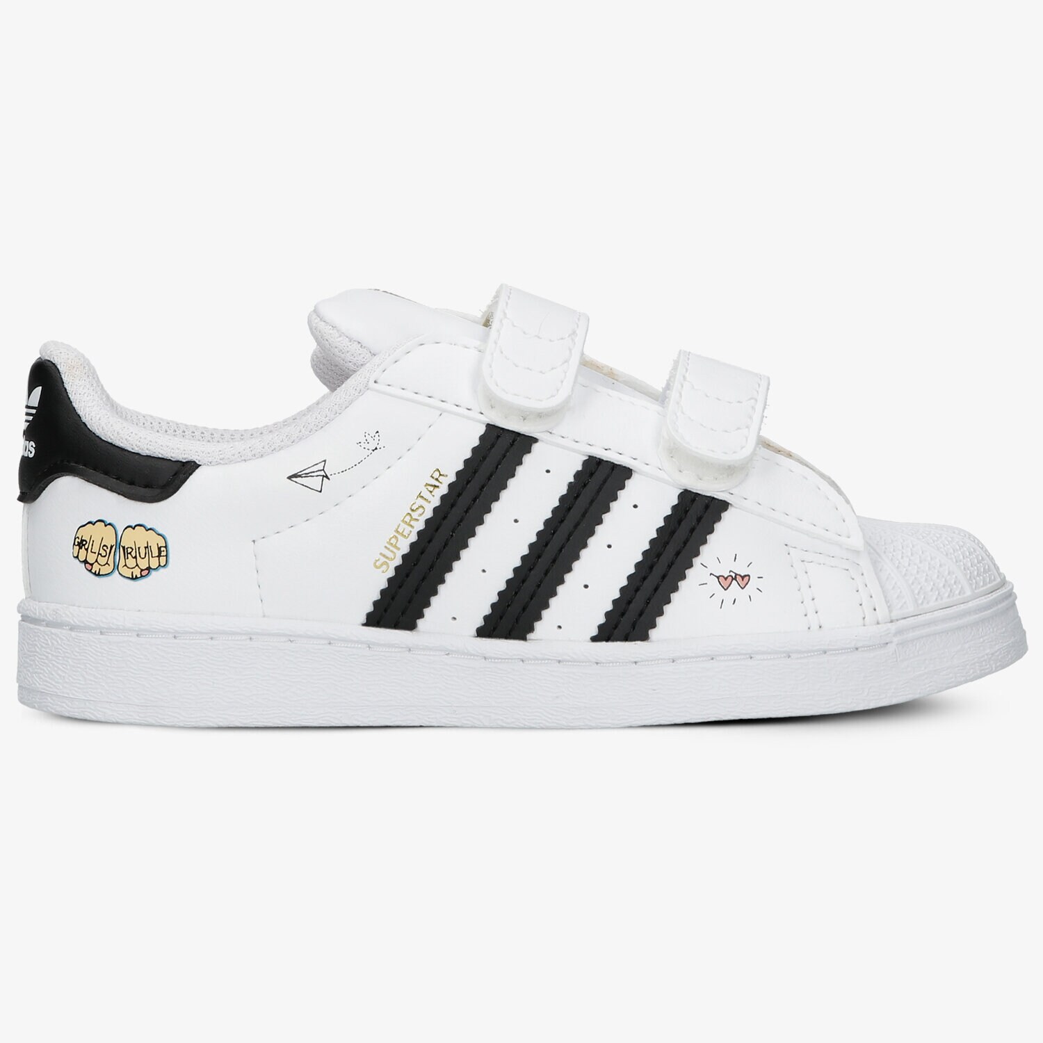 Buty sneakersy dla dzieci ADIDAS SUPERSTAR CF I FZ0619 BIAŁY