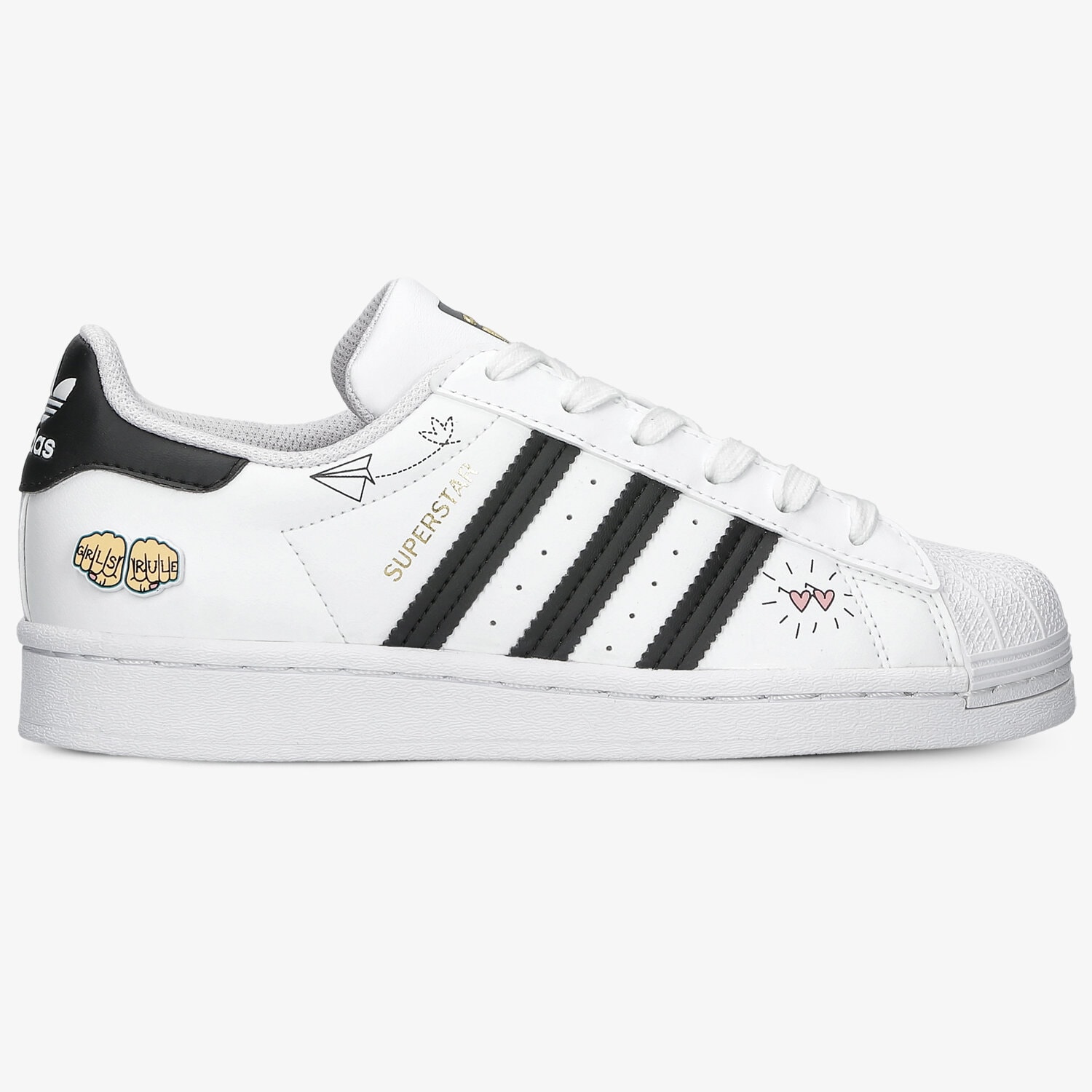 Buty sneakersy dla dzieci ADIDAS SUPERSTAR J FX5202 BIAŁY