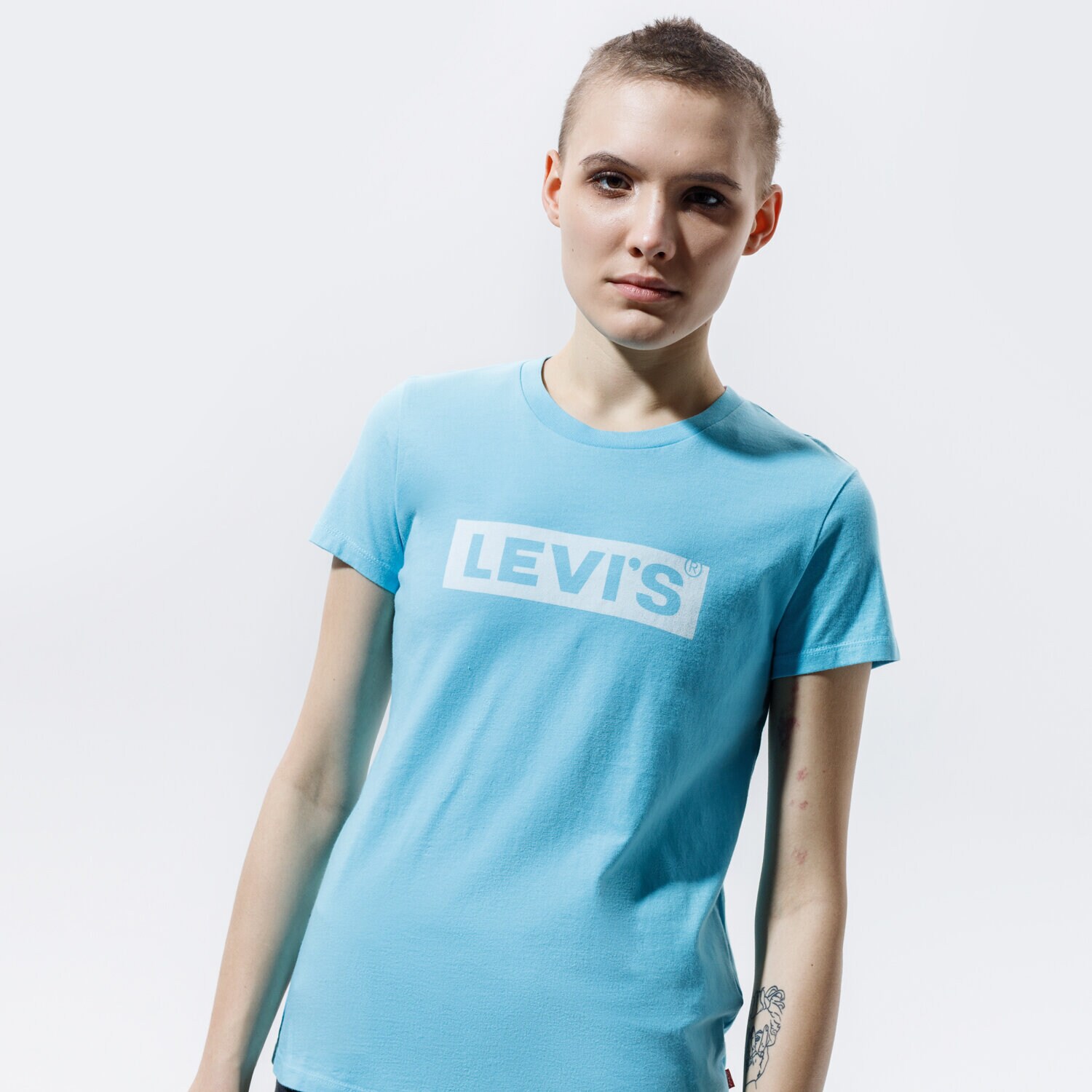 Koszulka, t-shirt damski LEVI'S T-SHIRT THE PERFECT TEE 17369-1507 NIEBIESKI