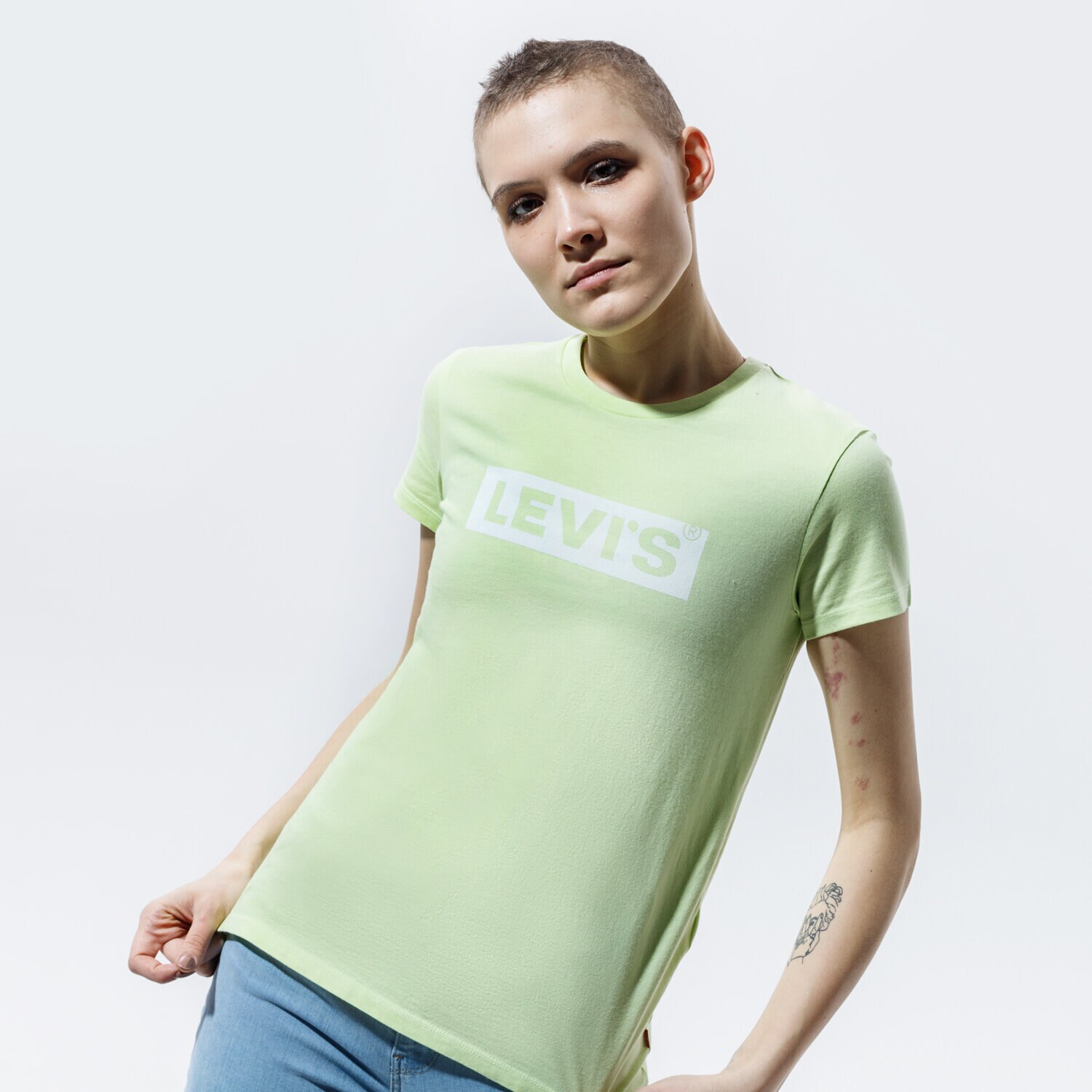 Koszulka, t-shirt damski LEVI'S T-SHIRT THE PERFECT TEE 17369-1508 ZIELONY