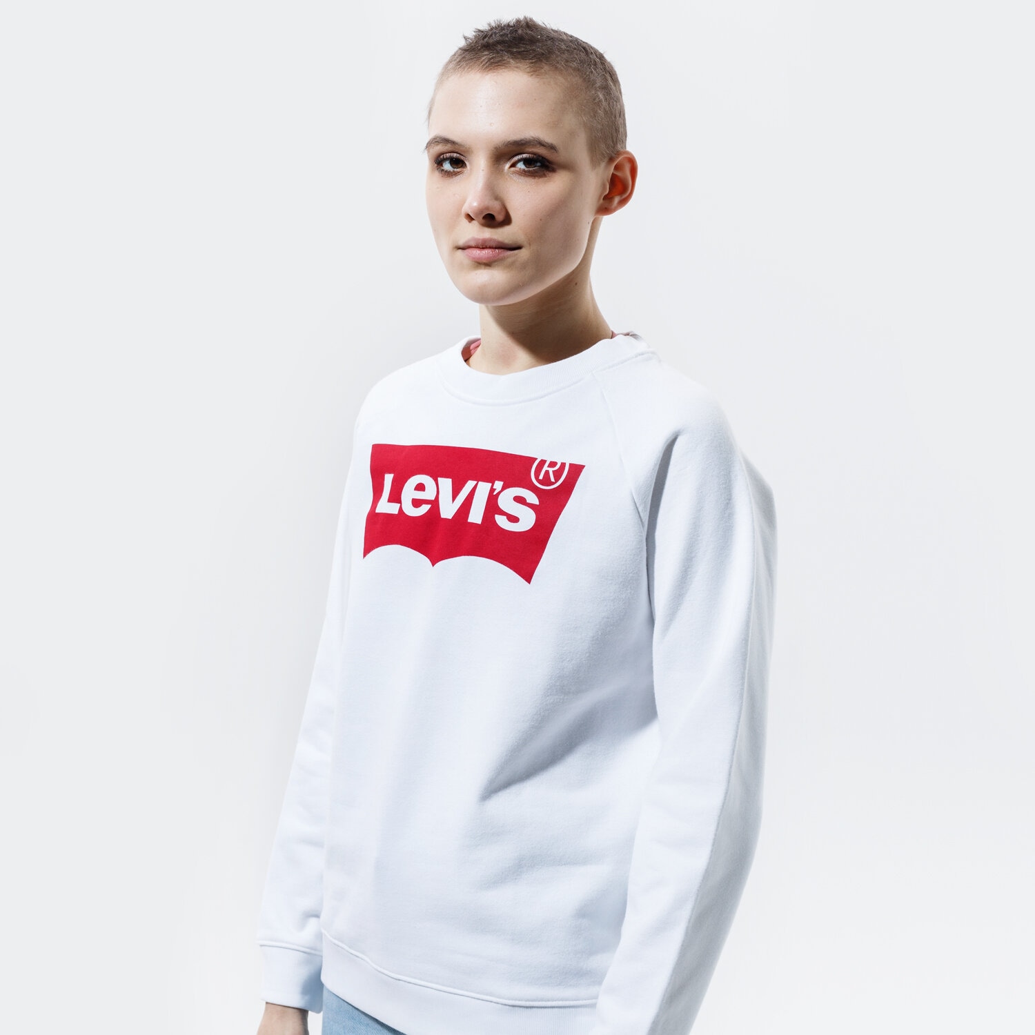 Bluza damska LEVI'S BLUZA RELAXED GRAPHIC CREW 29717-0014 BIAŁY