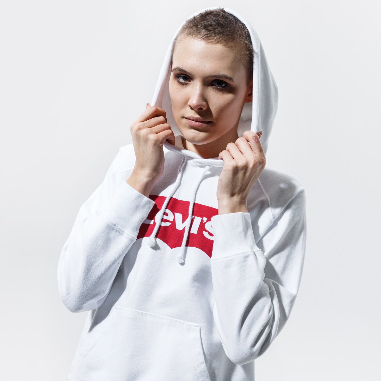Bluza damska LEVI'S BLUZA Z KAPTUREM GRAPHIC SPORT HOODIE 35946-0010 BIAŁY