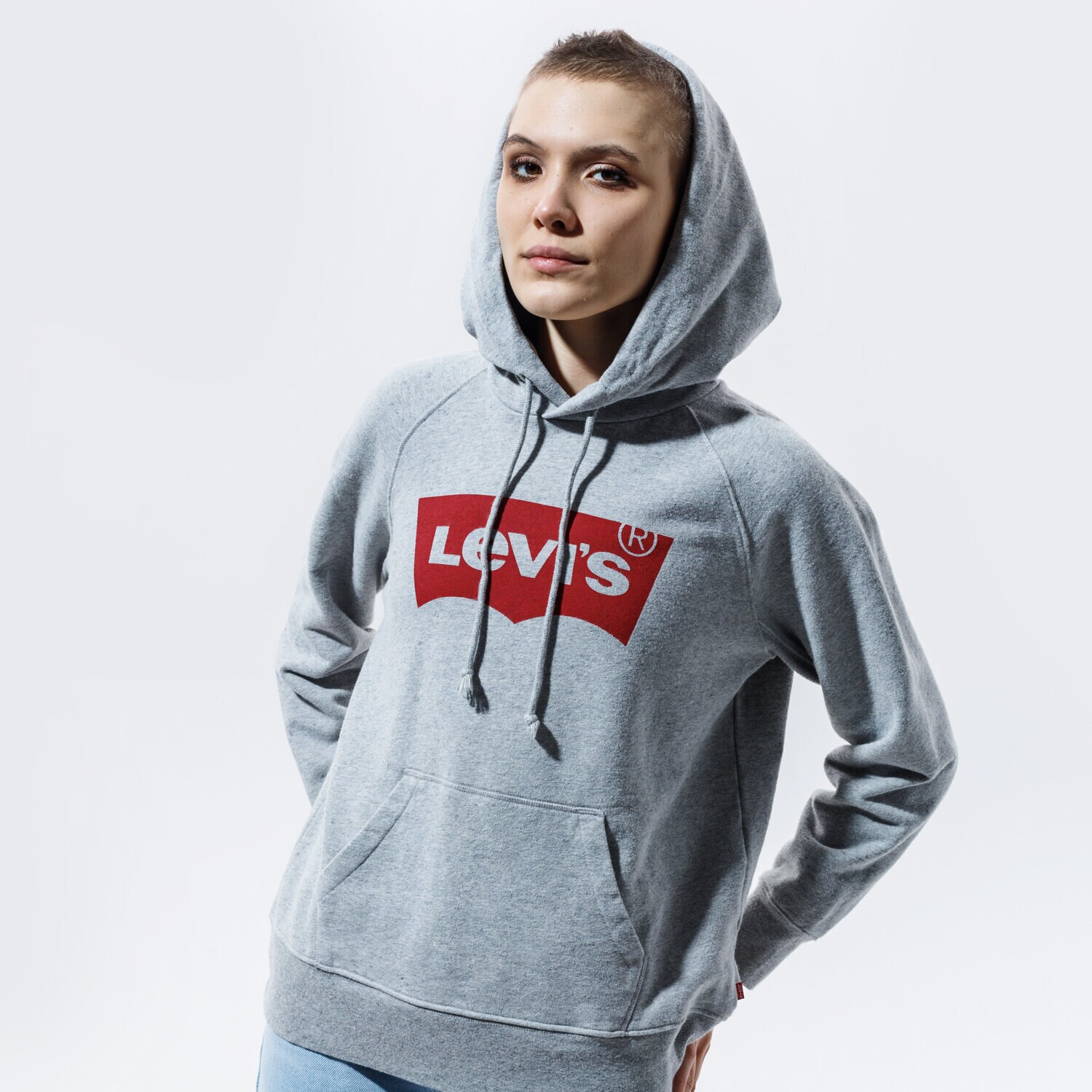 Bluza damska LEVI'S BLUZA Z KAPTUREM GRAPHIC SPORT HOODIE 35946-0003 SZARY