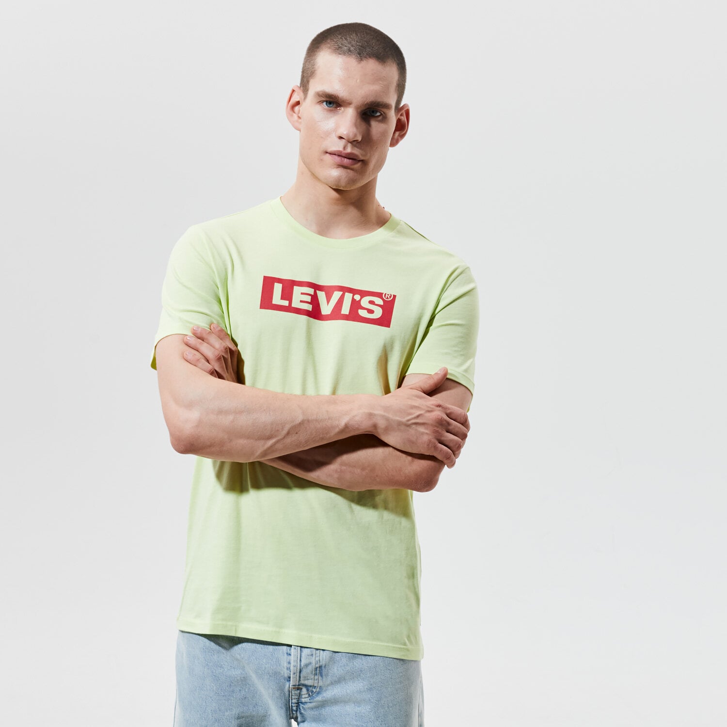 Koszulka, t-shirt sportowy męski LEVI'S T-SHIRT BOXTAB GRAPHIC TEE 85785-0032 ZIELONY