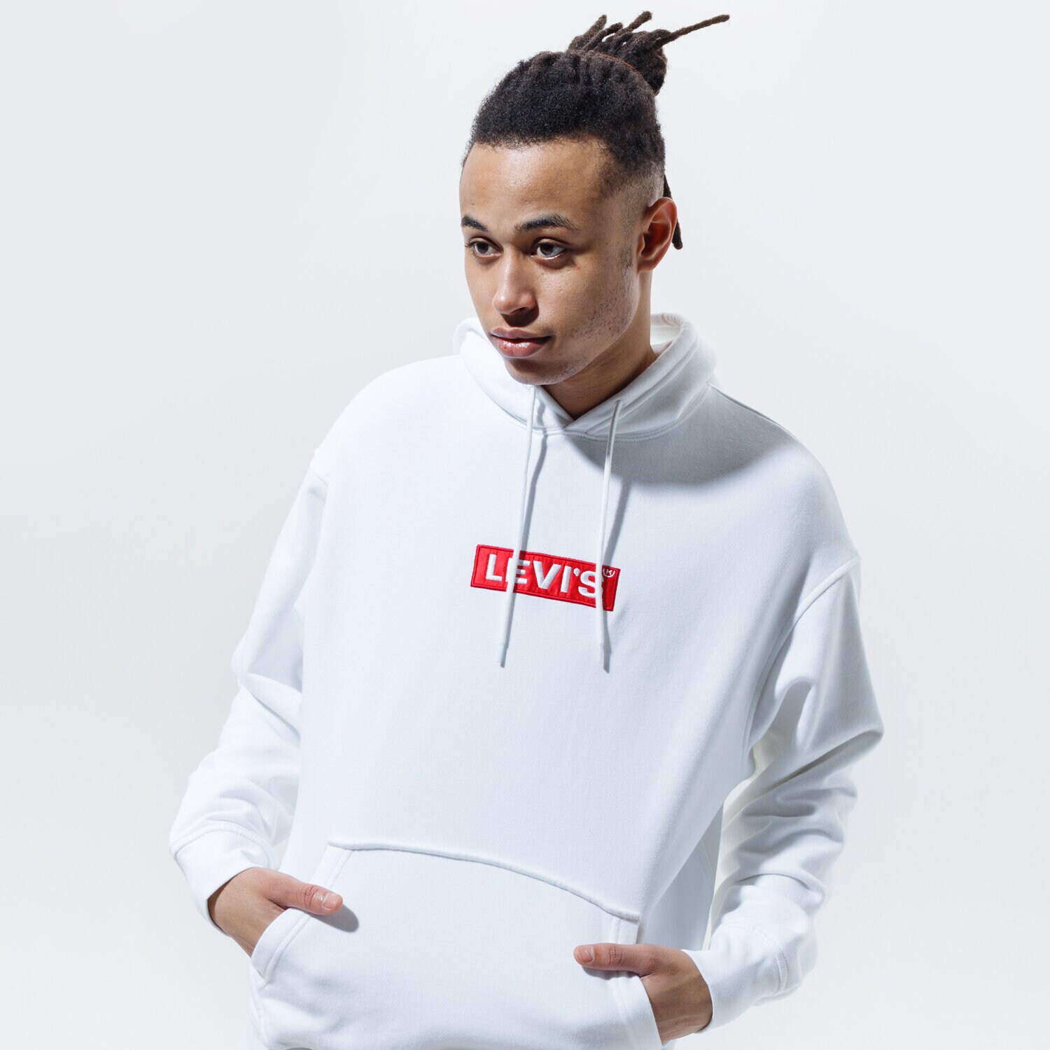 Bluza męska LEVI'S BLUZA Z KAPTUREM RELAXED GRAPHIC HOODIE 72632-0022 BIAŁY