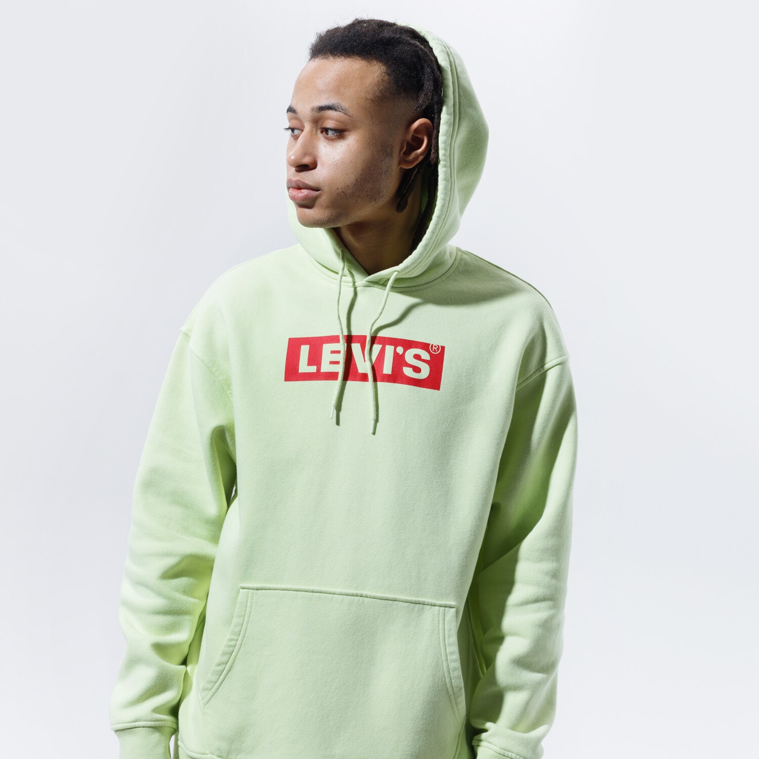 Bluza męska LEVI'S BLUZA Z KAPTUREM T3 RELAXD GRAPHIC HOODIE 38821-0040 ZIELONY