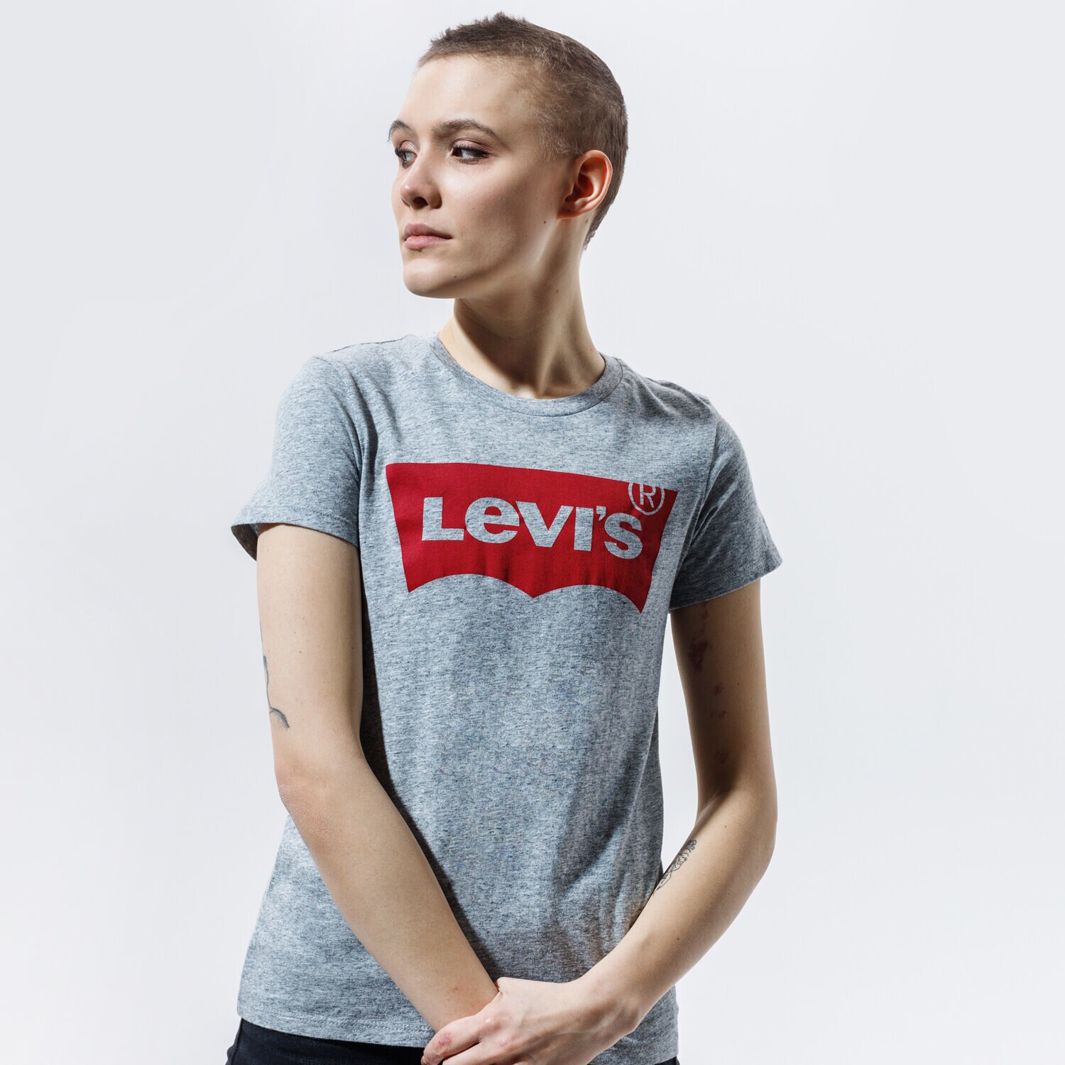 Koszulka, t-shirt damski LEVI'S T-SHIRT THE PERFECT TEE 17369-0263 SZARY