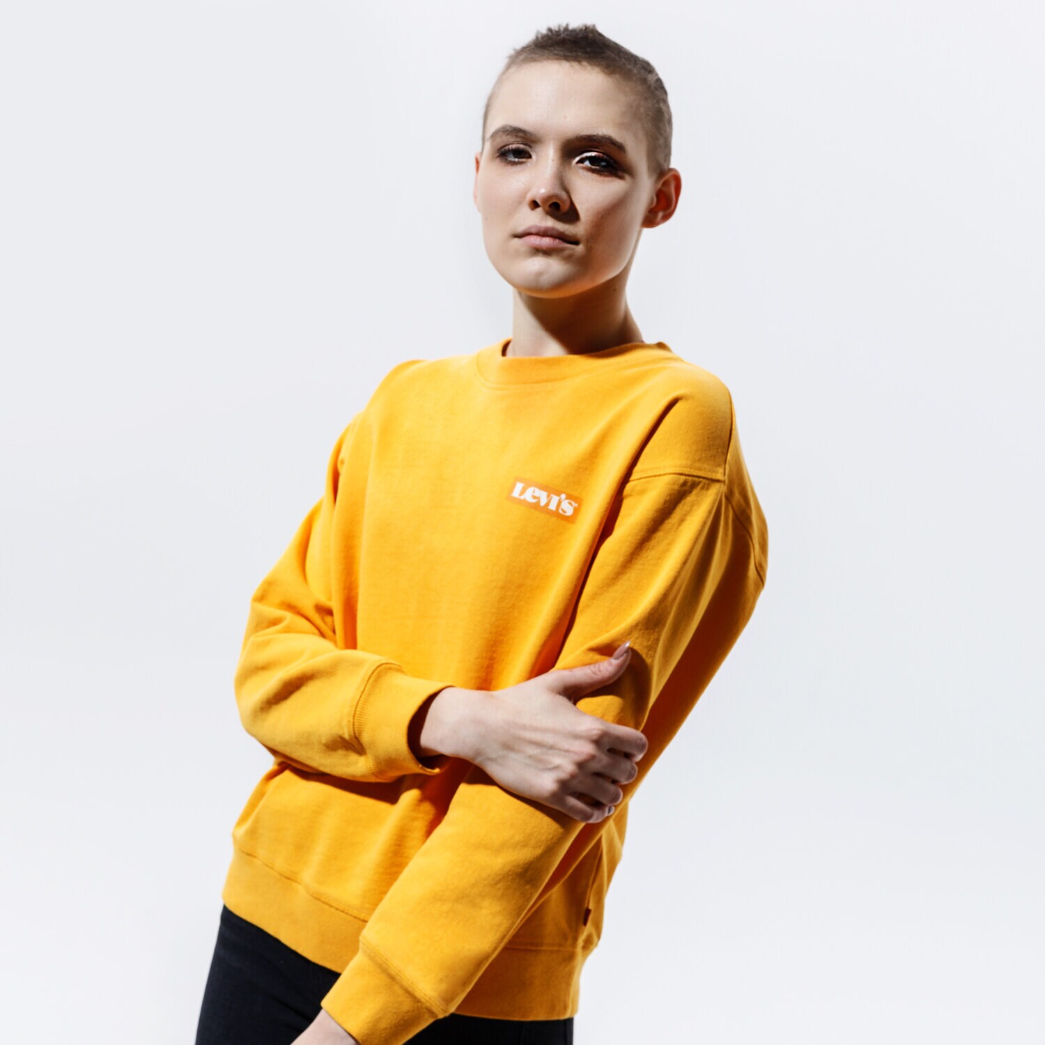 Bluza damska LEVI'S BLUZA GRAPHIC STANDARD CREW 18686-0018 ŻÓŁTY