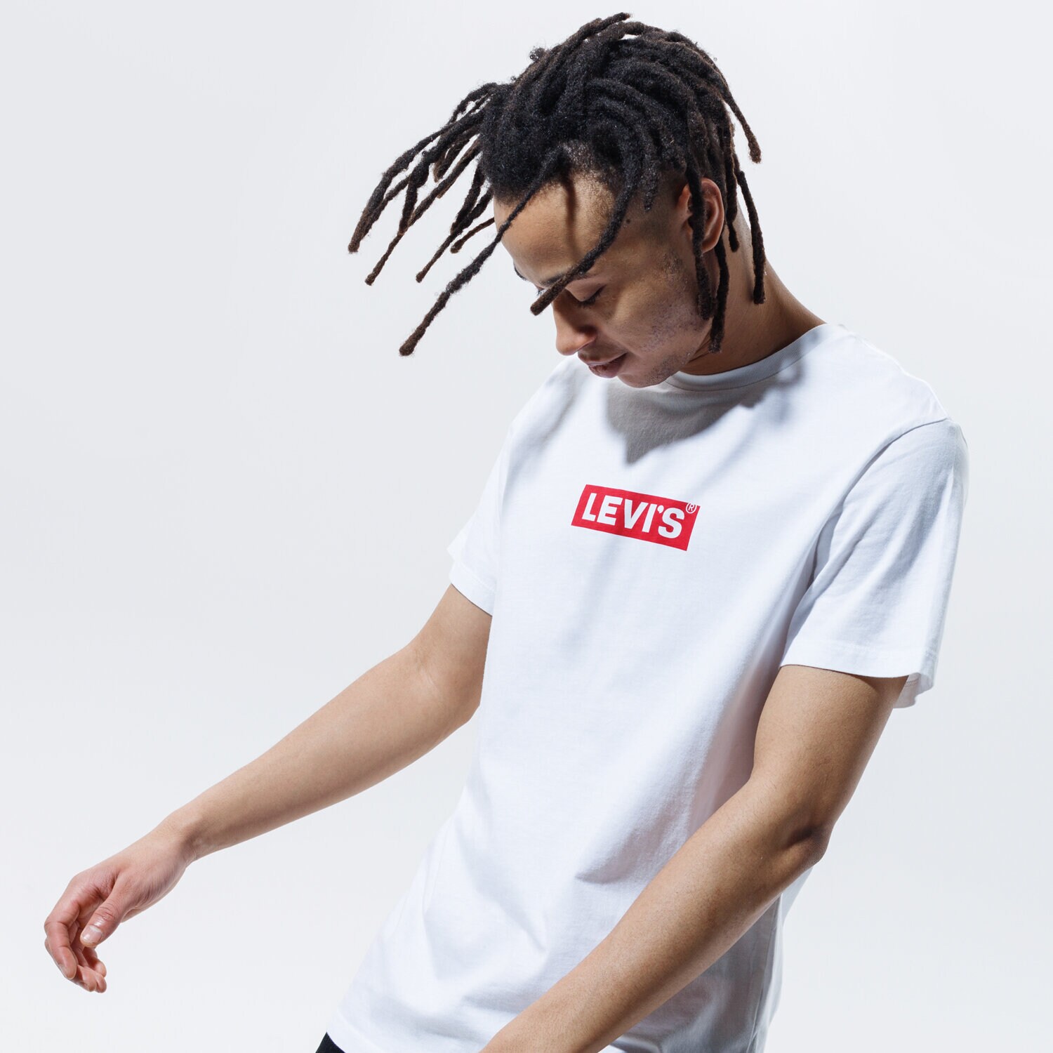 Koszulka, t-shirt sportowy męski LEVI'S T-SHIRT BOXTAB GRAPHIC TEE 85785-0000 BIAŁY