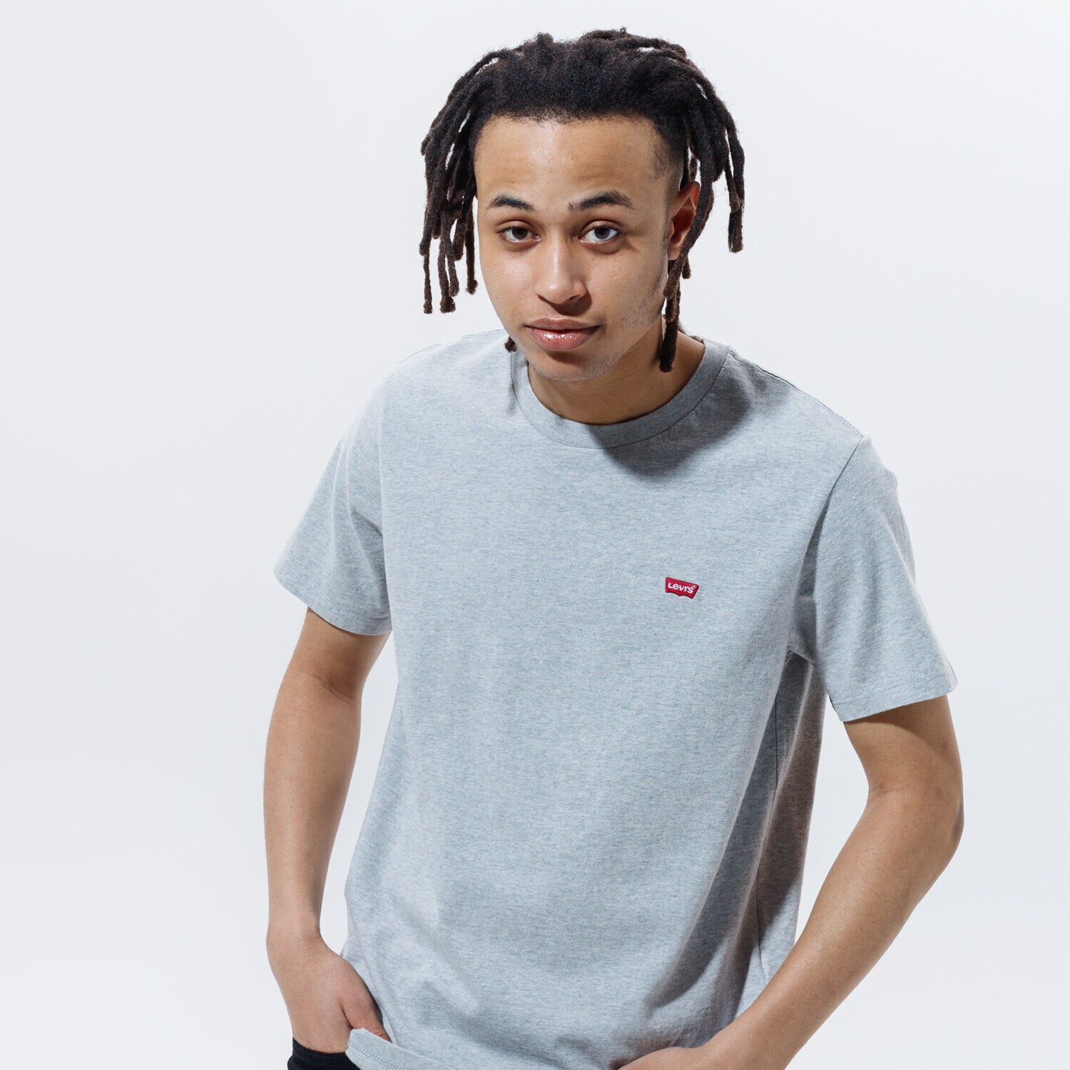 Koszulka, t-shirt sportowy męski LEVI'S T-SHIRT THE ORIGINAL TEE 17164-0015 SZARY