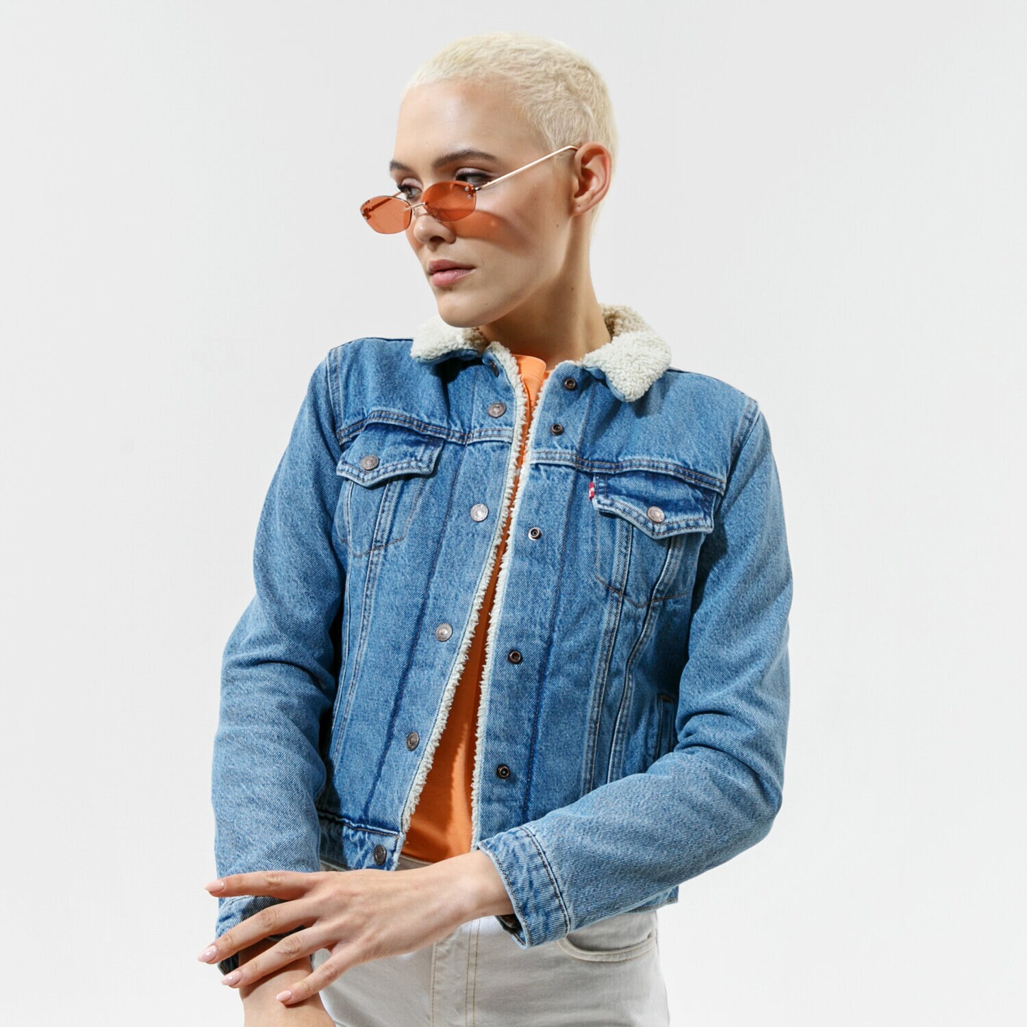 Kurtka zimowa damska LEVI'S KURTKA ORIGINAL SHERPA TRUCKER 36136-0000 NIEBIESKI