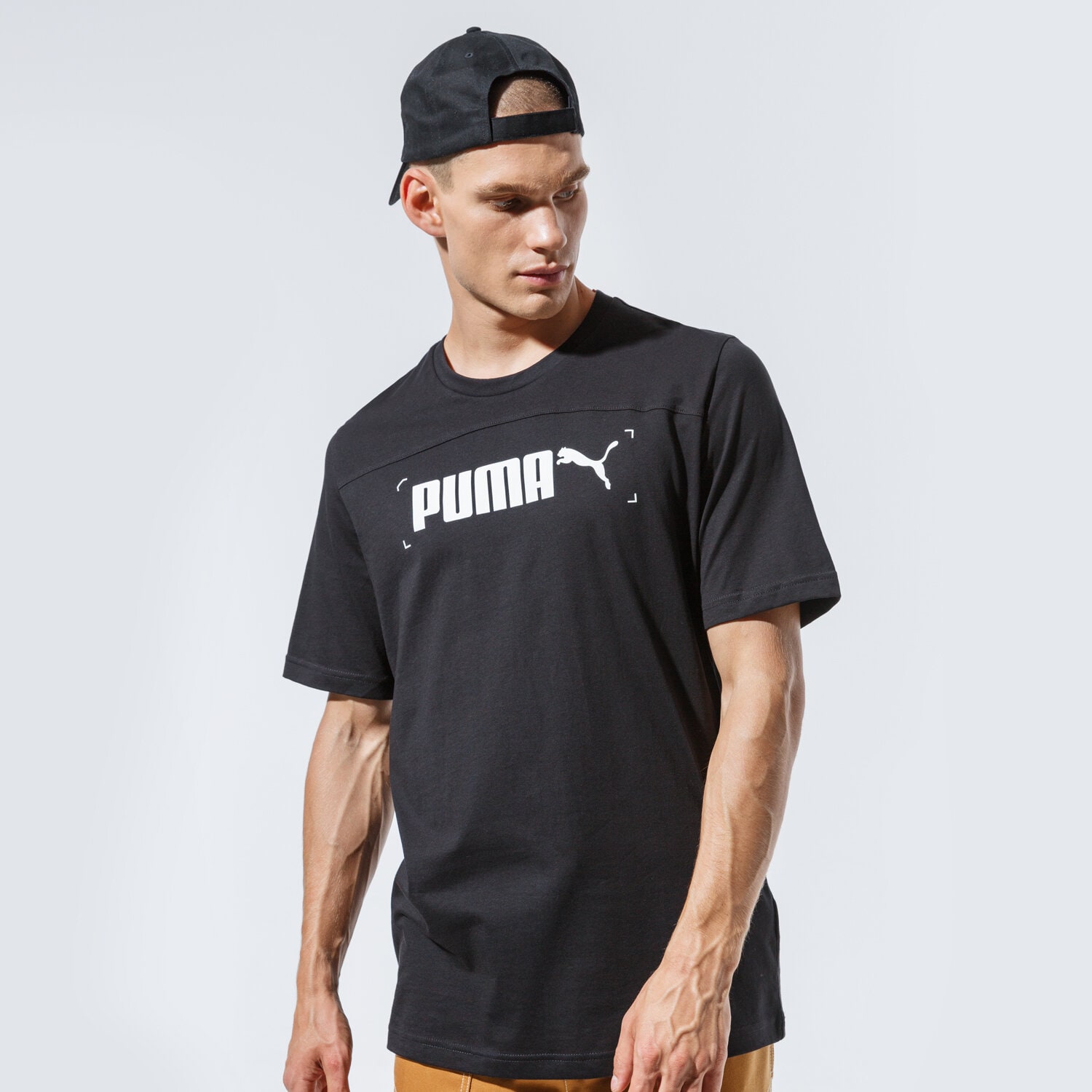 Koszulka, t-shirt sportowy męski PUMA T-SHIRT NU-TILITY GRAPHIC TEE 58348701 CZARNY