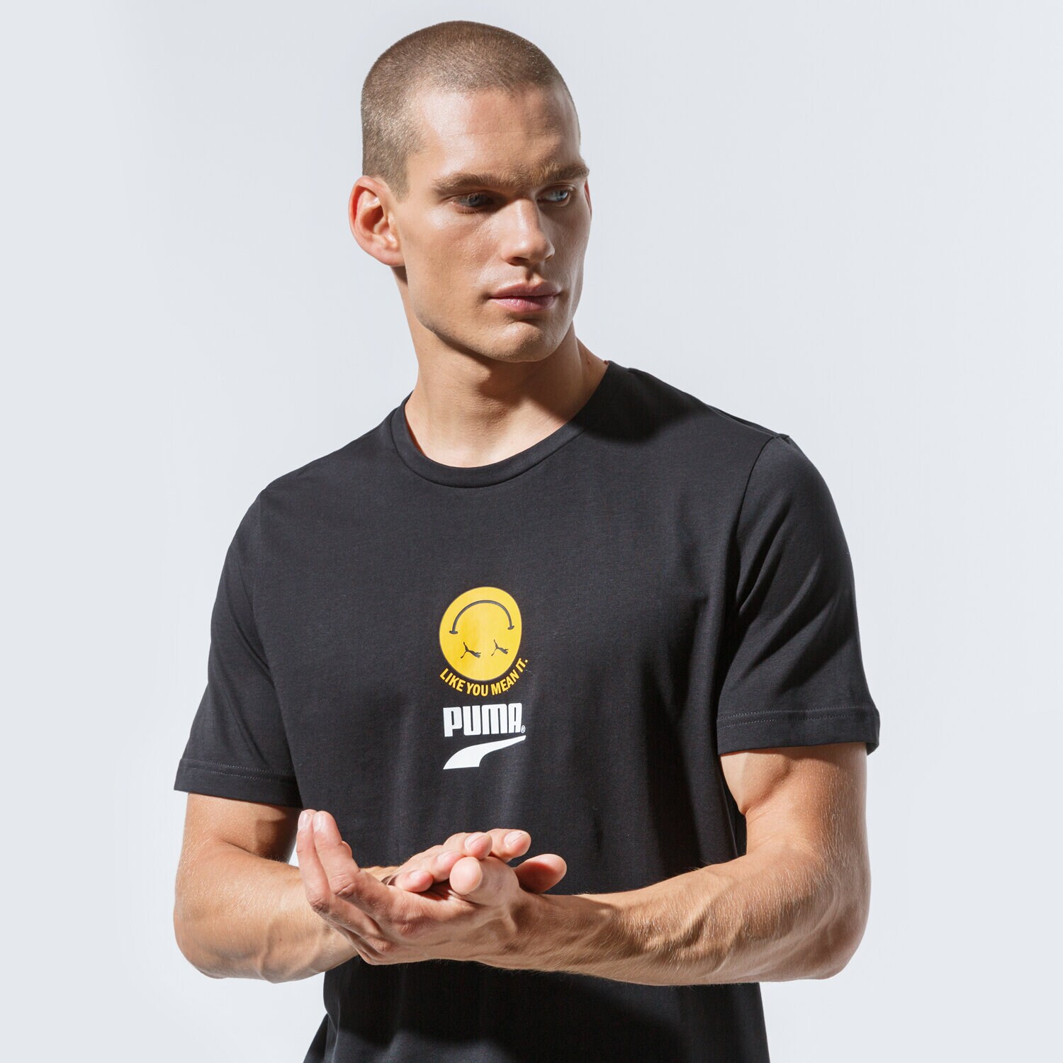 Koszulka, t-shirt sportowy męski PUMA T-SHIRT PUMA CLUB GRAPHIC TEE 59879301 CZARNY