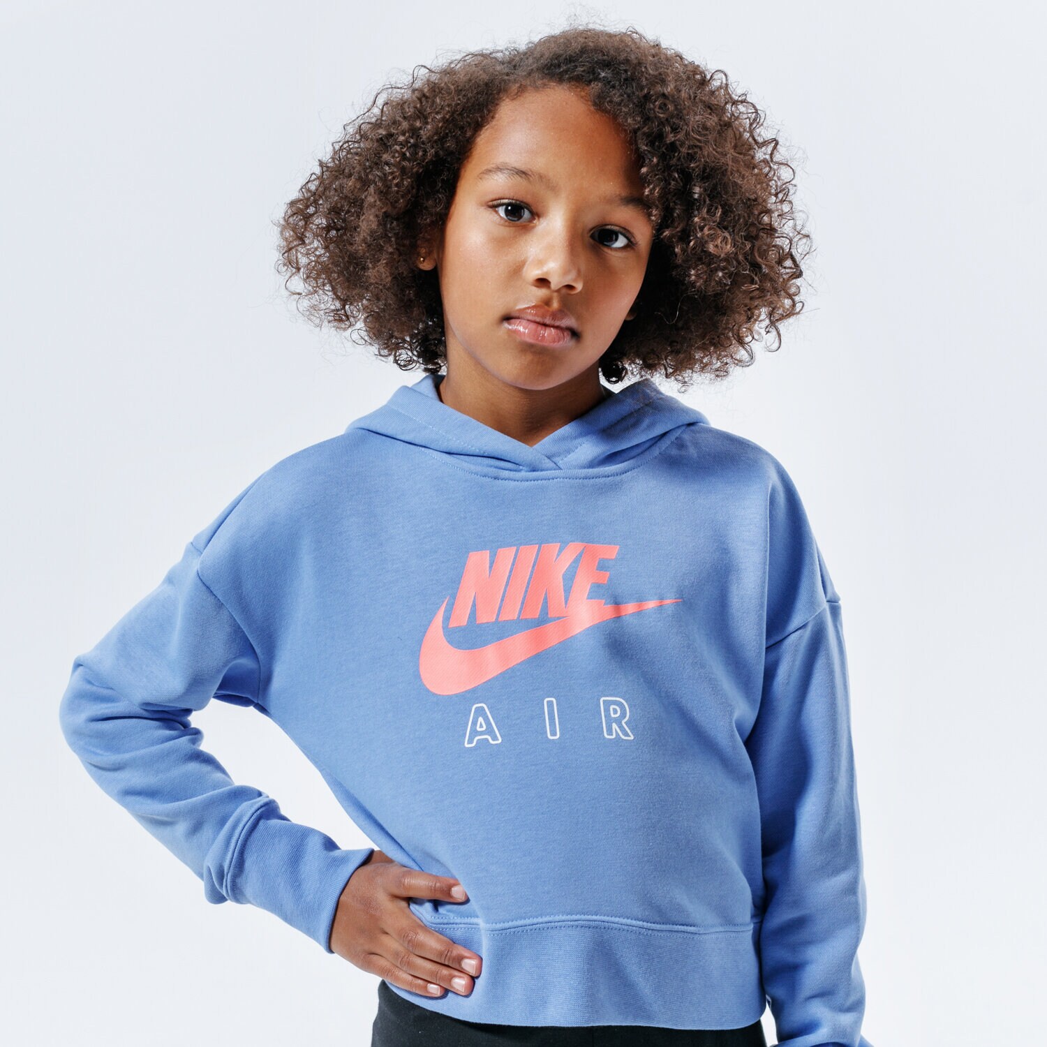 Sportowa bluza dziecięca NIKE BLUZA Z KAPTUREM AIR CZ6234-478 NIEBIESKI
