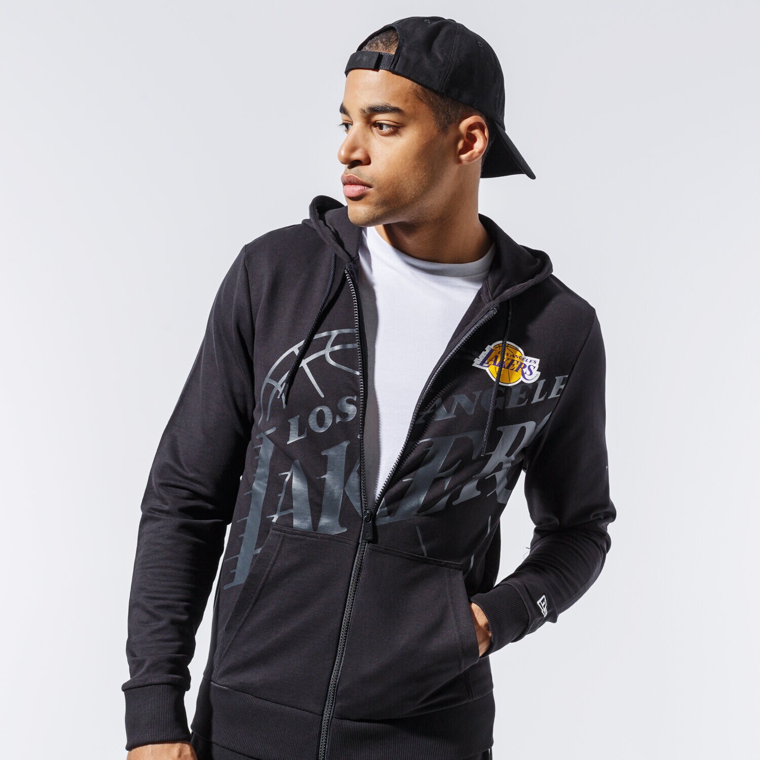 Bluza męska NEW ERA BLUZA Z KAPTUREM NBA BIG LOGO FULL ZIP HOODY LOSLAK  12485690
