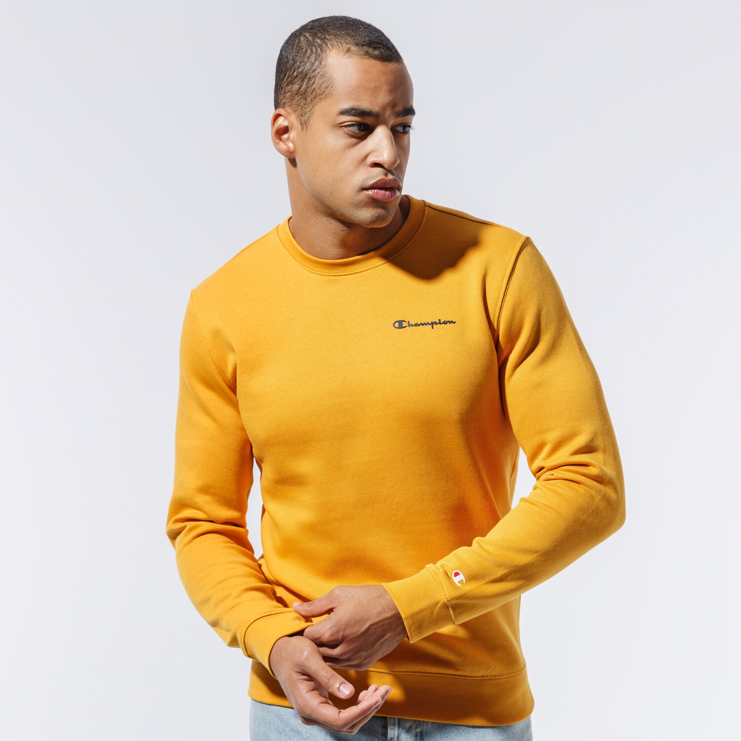 Bluza męska CHAMPION BLUZA CREWNECK SWEATSHIRT 214750OS033 Neon różowy