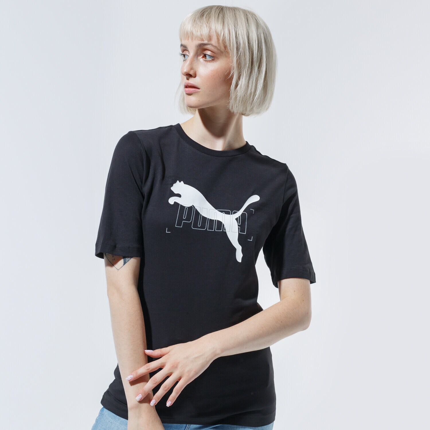 Koszulka, t-shirt damski PUMA T-SHIRT NU-TILITY TEE 58354601 CZARNY