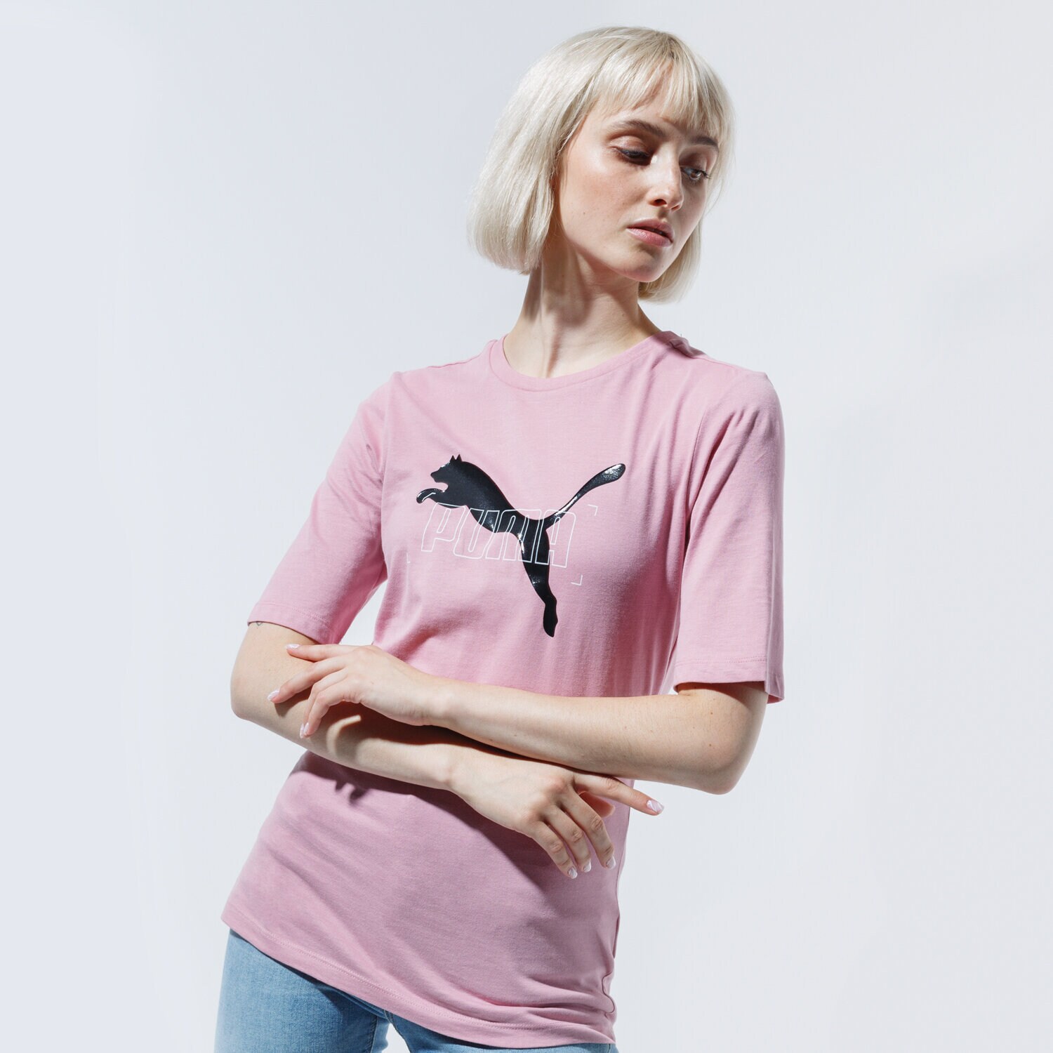 Koszulka, t-shirt damski PUMA T-SHIRT NU-TILITY TEE 58354616 RÓŻOWY