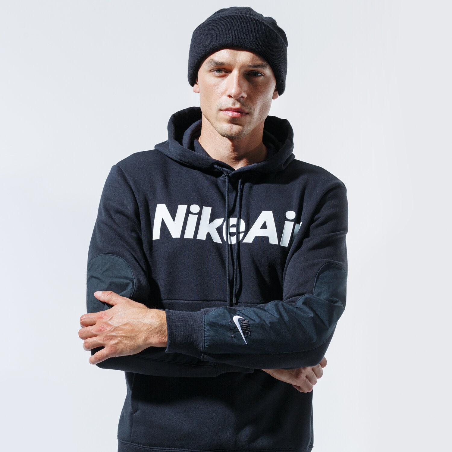 Bluza męska NIKE BLUZA Z KAPTUREM M NSW AIR HOODIE PO FLC CU4139-010 CZARNY