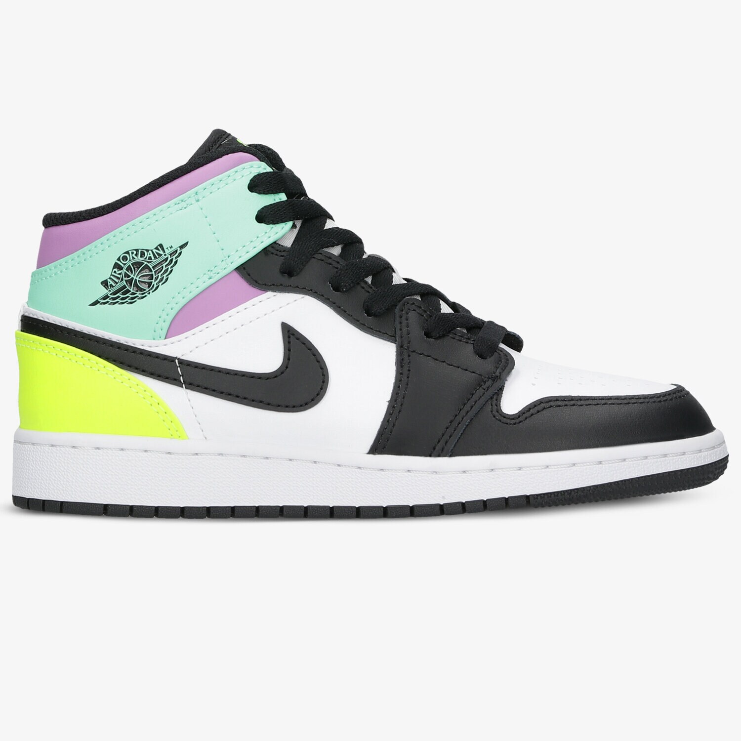 Buty sneakersy dla dzieci AIR JORDAN 1 MID 554725-175 MULTICOLOR