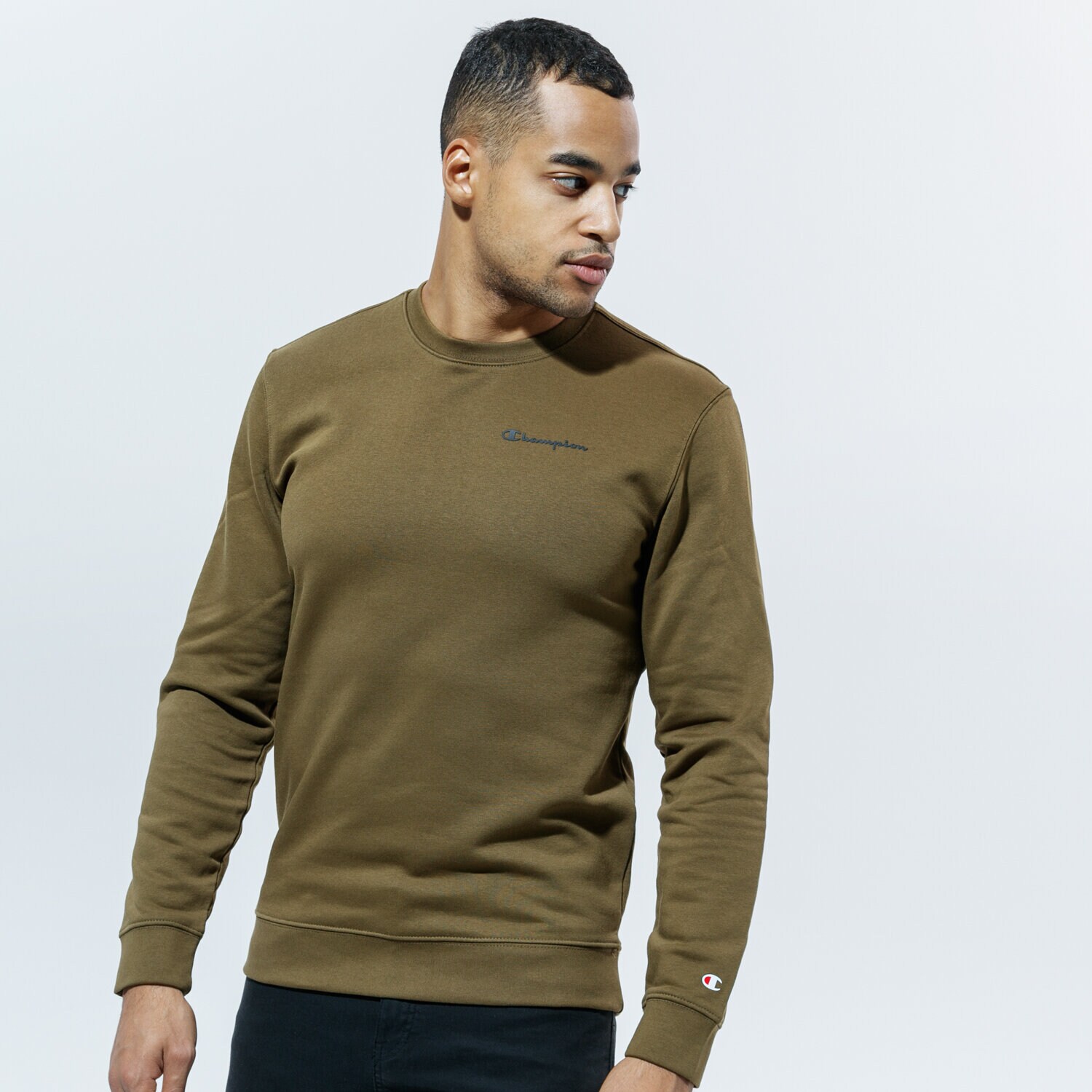 Bluza męska CHAMPION BLUZA CREWNECK SWEATSHIRT 214750MS549 KHAKI