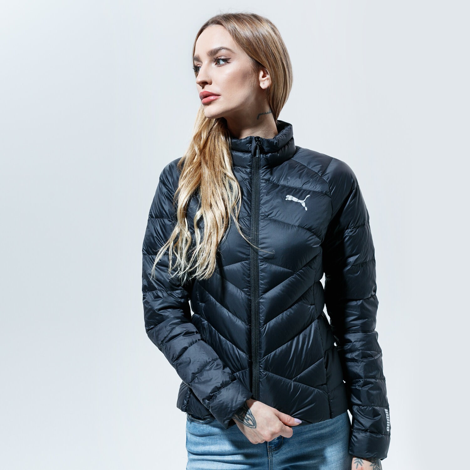 Kurtka zimowa damska PUMA KURTKA ZIMOWA PWRWARM PACKLITE 600 DOWN JACKET 58222801 CZARNY