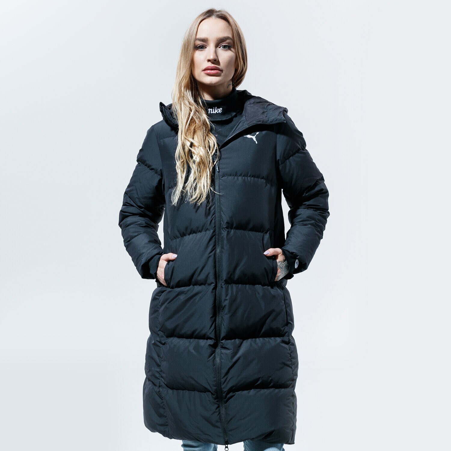 Kurtka zimowa damska PUMA KURTKA ZIMOWA LONG OVERSIZED DOWN COAT 58222301 CZARNY