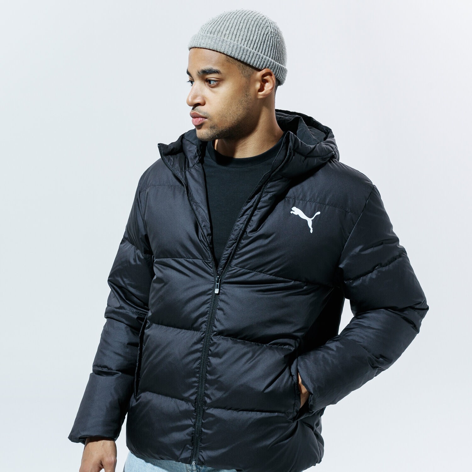 Kurtka zimowa męska PUMA KURTKA ZIMOWA ESS+ DOWN JACKET 58215601 CZARNY