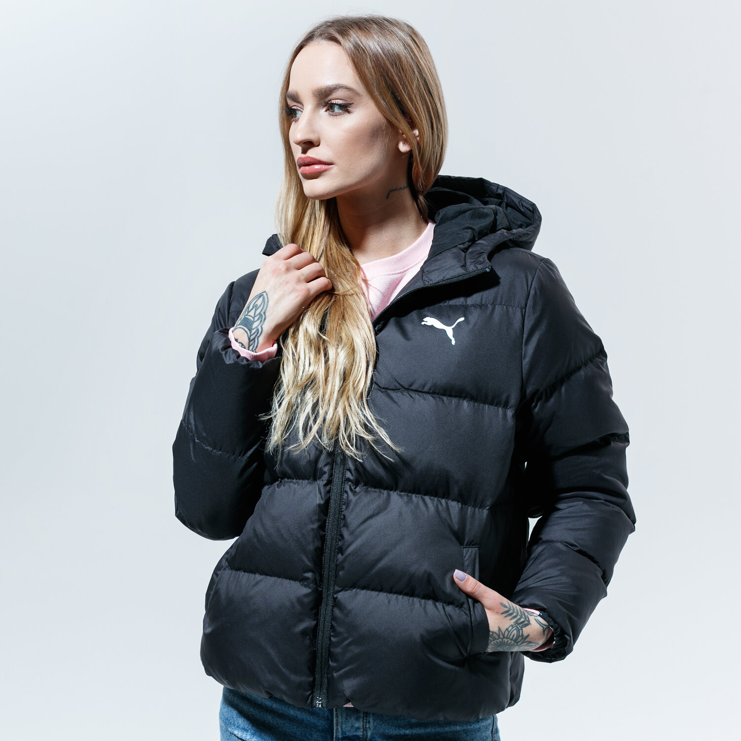 Kurtka zimowa damska PUMA KURTKA ZIMOWA ESS+ DOWN JACKET 58221801 CZARNY
