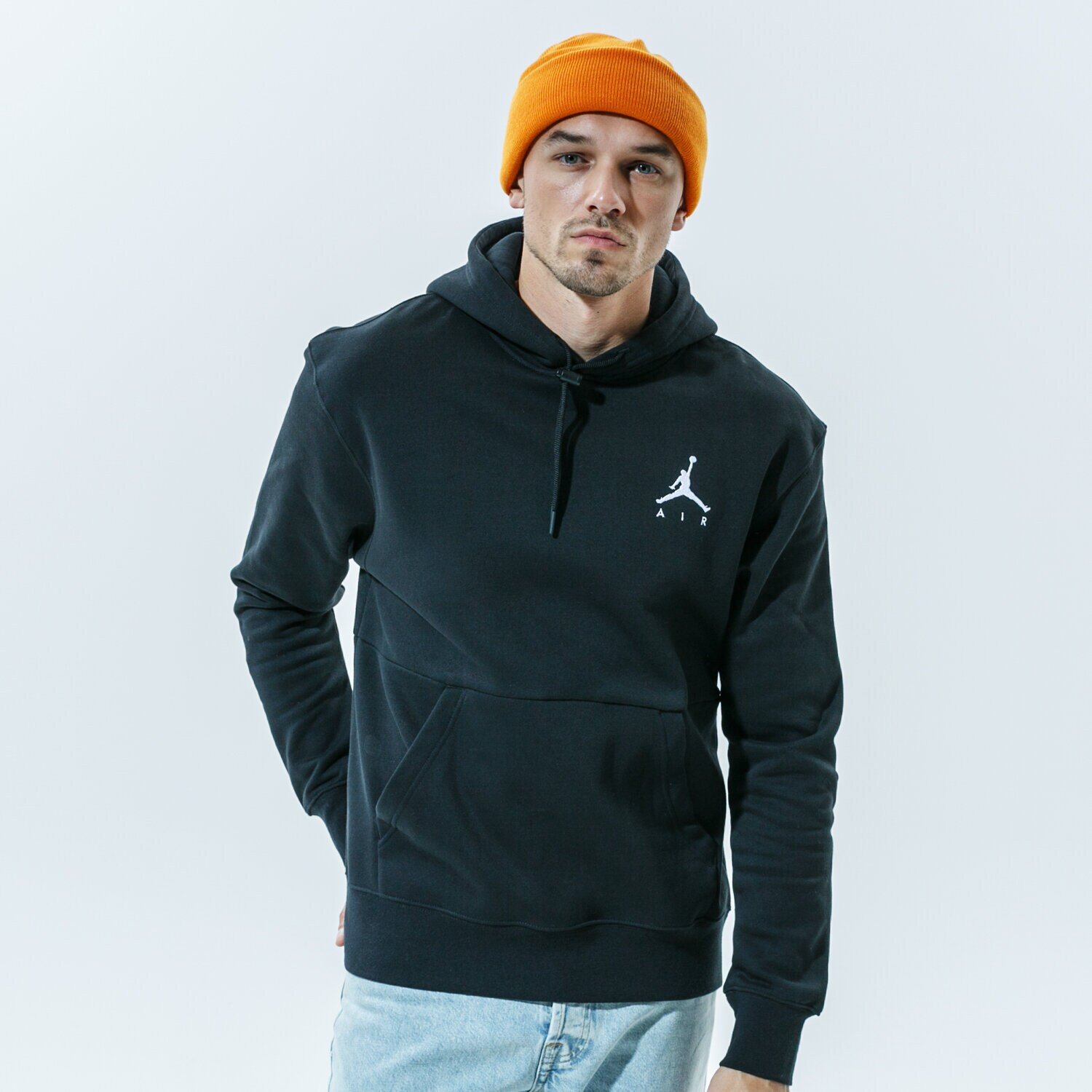 Bluza męska JORDAN BLUZA Z KAPTUREM JUMPMAN FLEECE PO CK6684-010 CZARNY