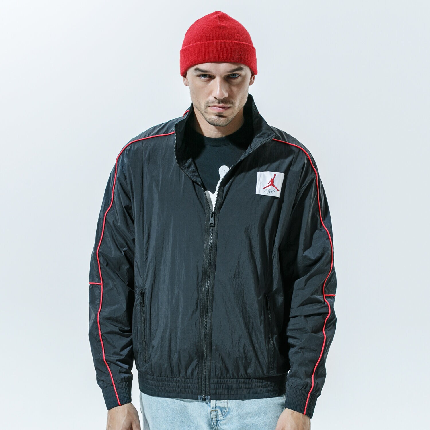 Kurtka zimowa męska JORDAN KURTKA M J FLIGHT WARMUP JACKET CK6652-010 CZARNY