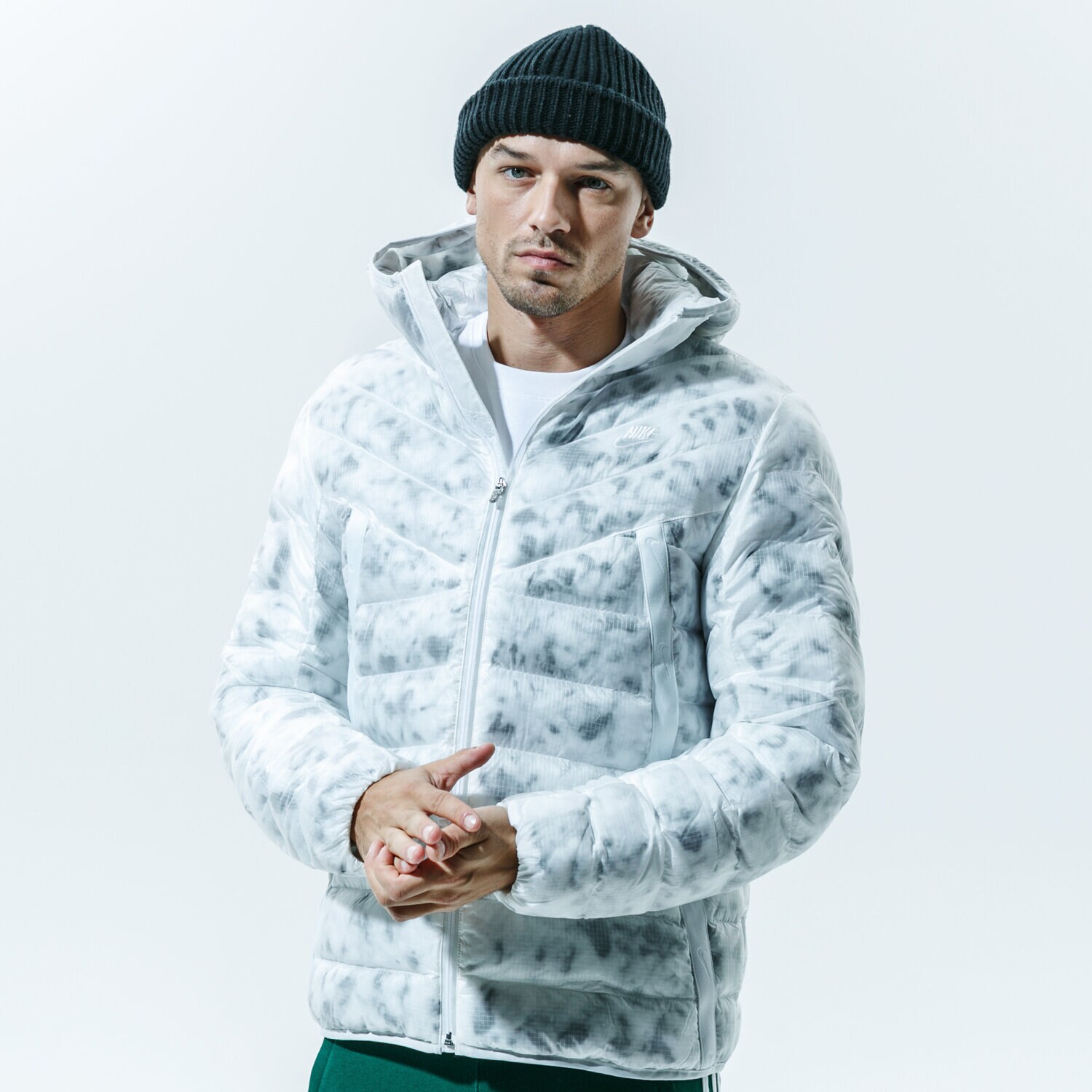 Kurtka zimowa męska NIKE KURTKA SYNTETYCZNA SPORTSWEAR DOWN-FILL CU7712-100 SZARY
