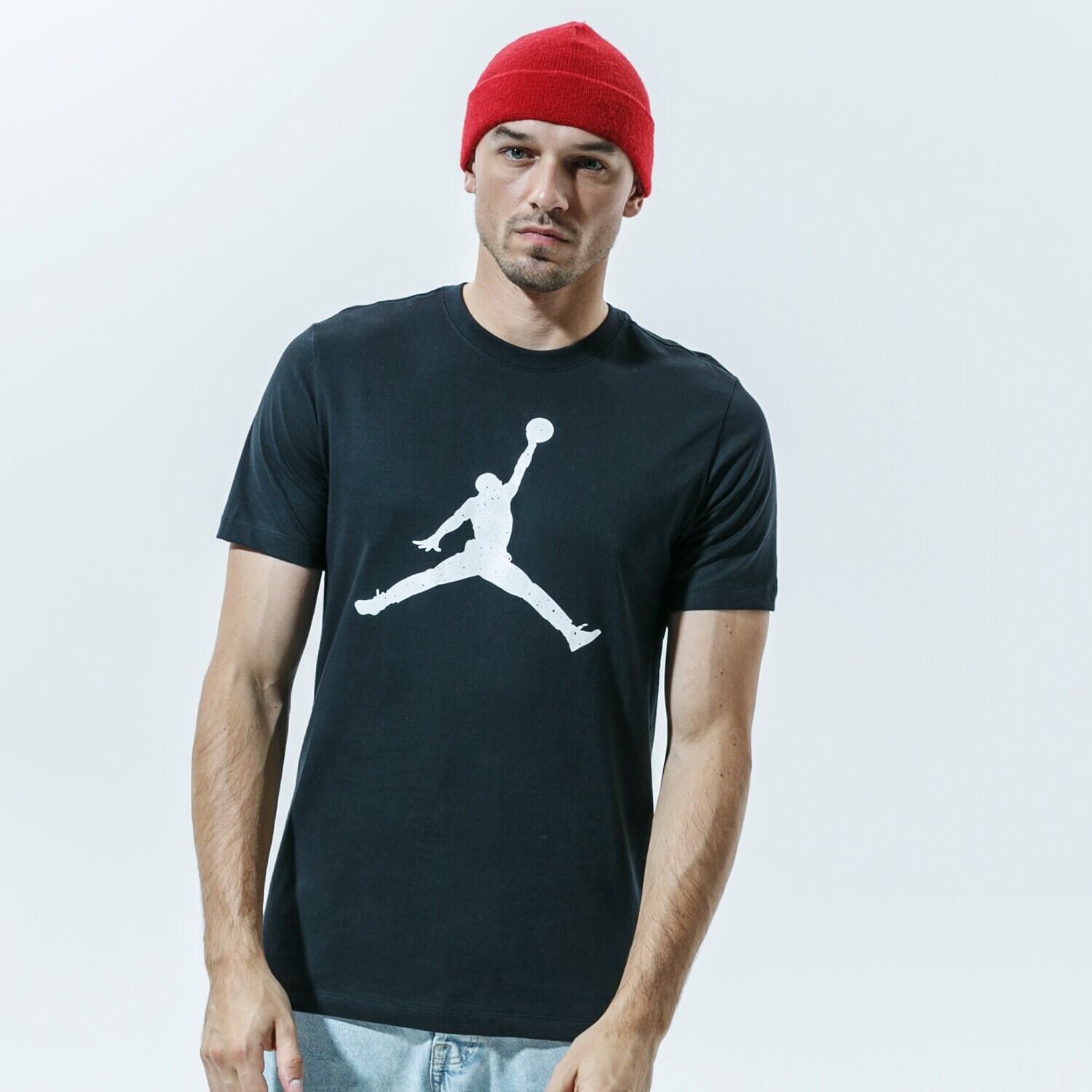 Koszulka, t-shirt sportowy męski JORDAN T-SHIRT JUMPMAN CZ6650-010 CZARNY