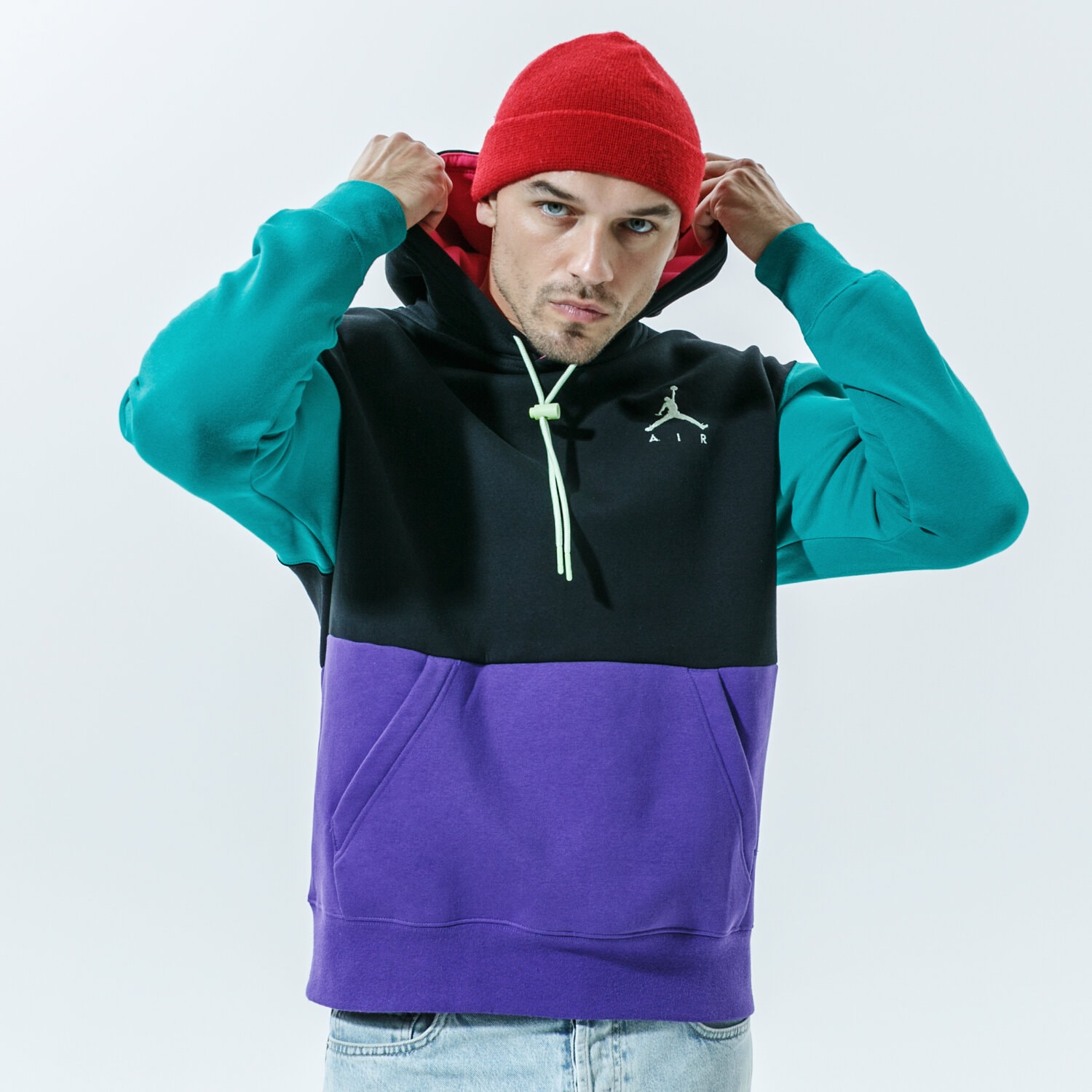 Bluza męska JORDAN BLUZA Z KAPTUREM JUMPMAN CK6684-011 GRANATOWY