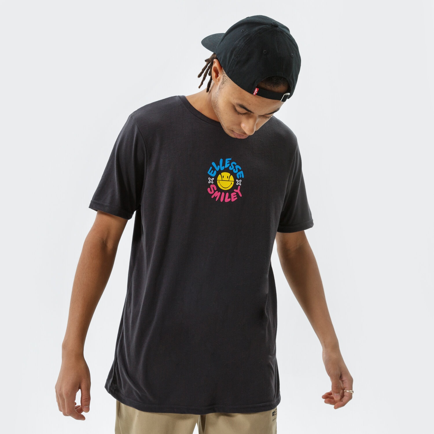 Koszulka, t-shirt sportowy męski ELLESSE T-SHIRT CHEERO TEE DGREY SMILEY SU21 SML13067103 SZARY