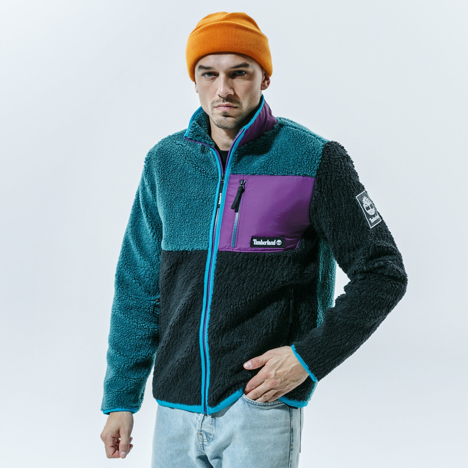 Bluza męska TIMBERLAND POLAR YC OUTDOOR ARCHIVE SHERPA FLEECE JACKET TB0A2AXTAQ31 MULTICOLOR