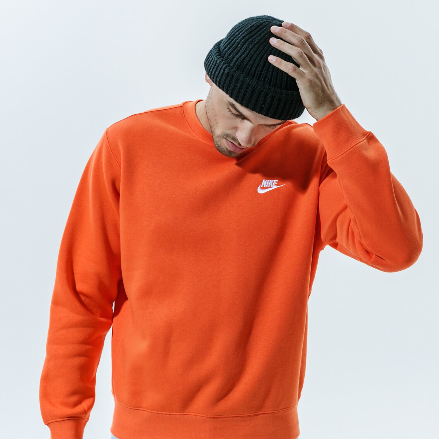 Bluza męska NIKE BLUZA SPORTSWEAR CLUB BV2662-837 POMARAŃCZOWY